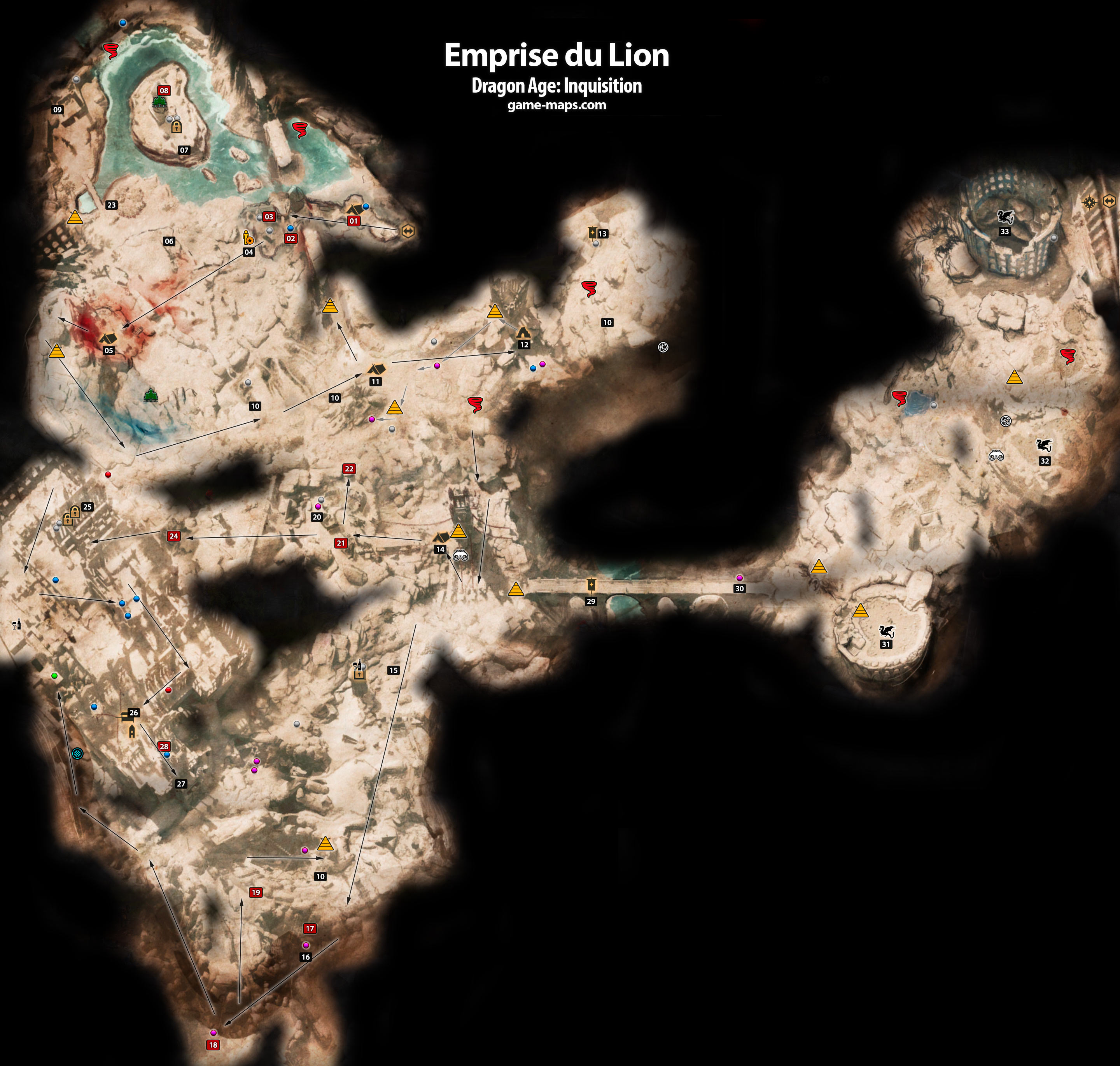 Map of Emprise du Lion - Dragon Age: Inquisition