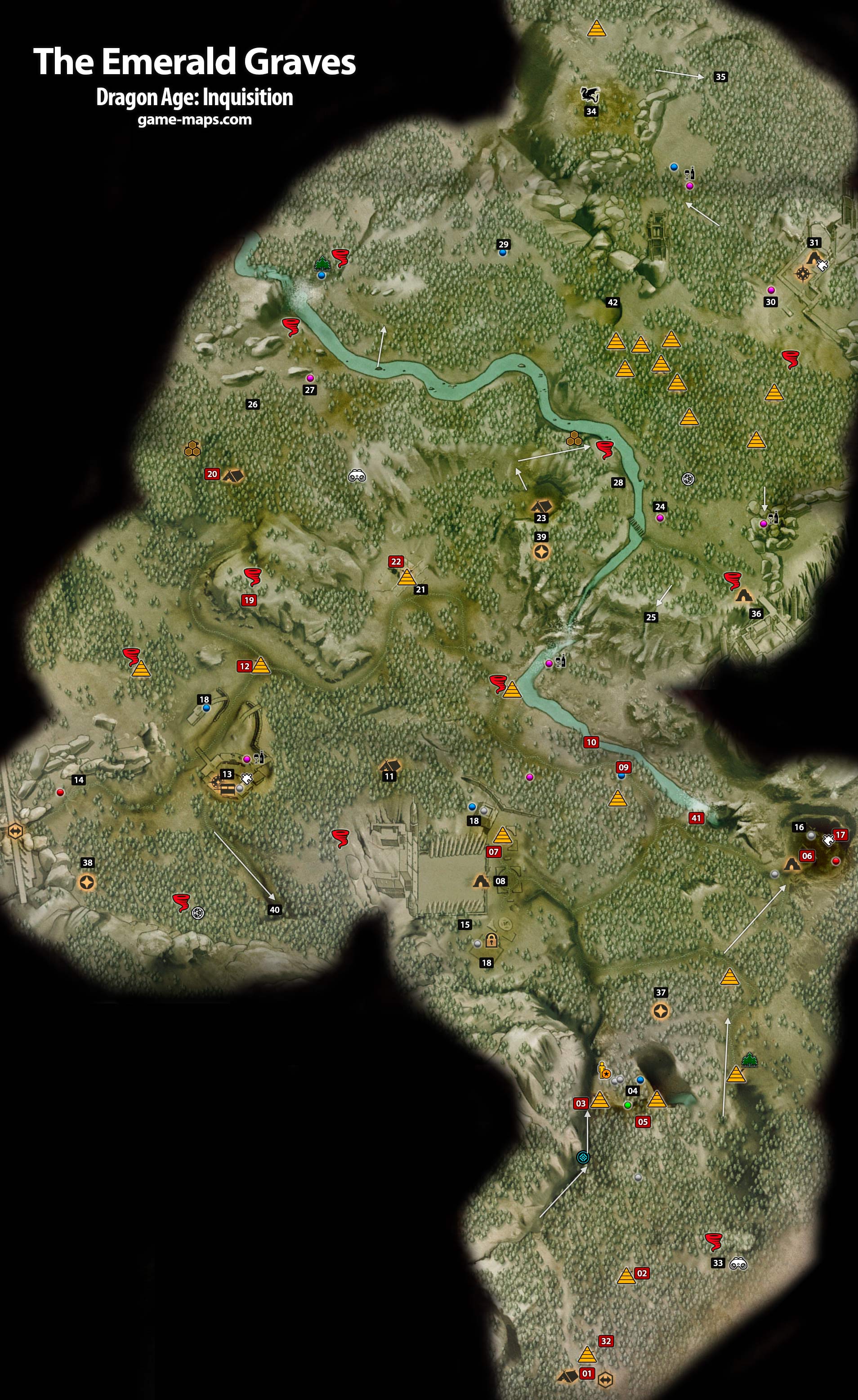 Emerald Graves Map Dragon Age: Inquisition