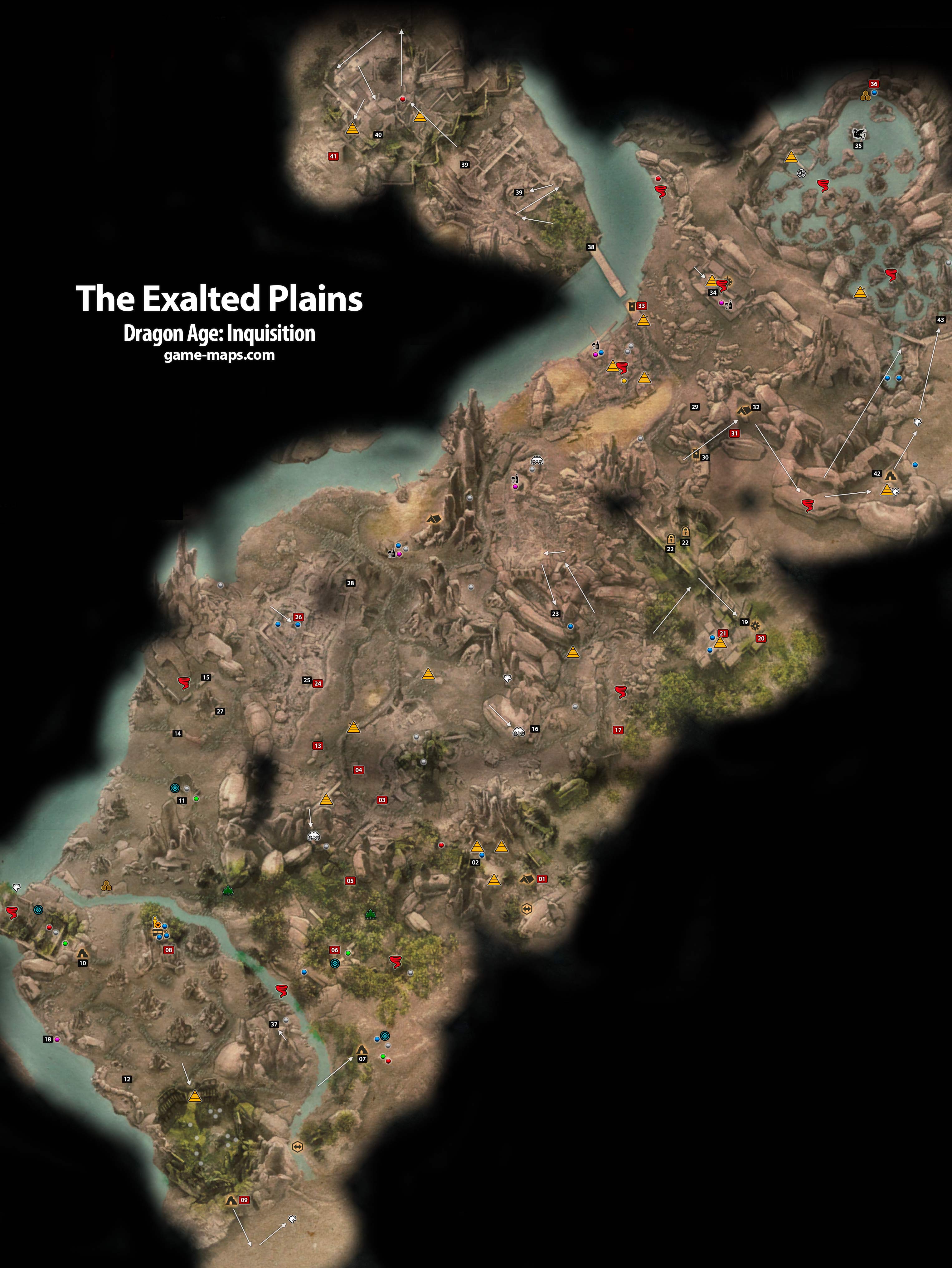 The Exalted Plains Map Dragon Age: Inquisition