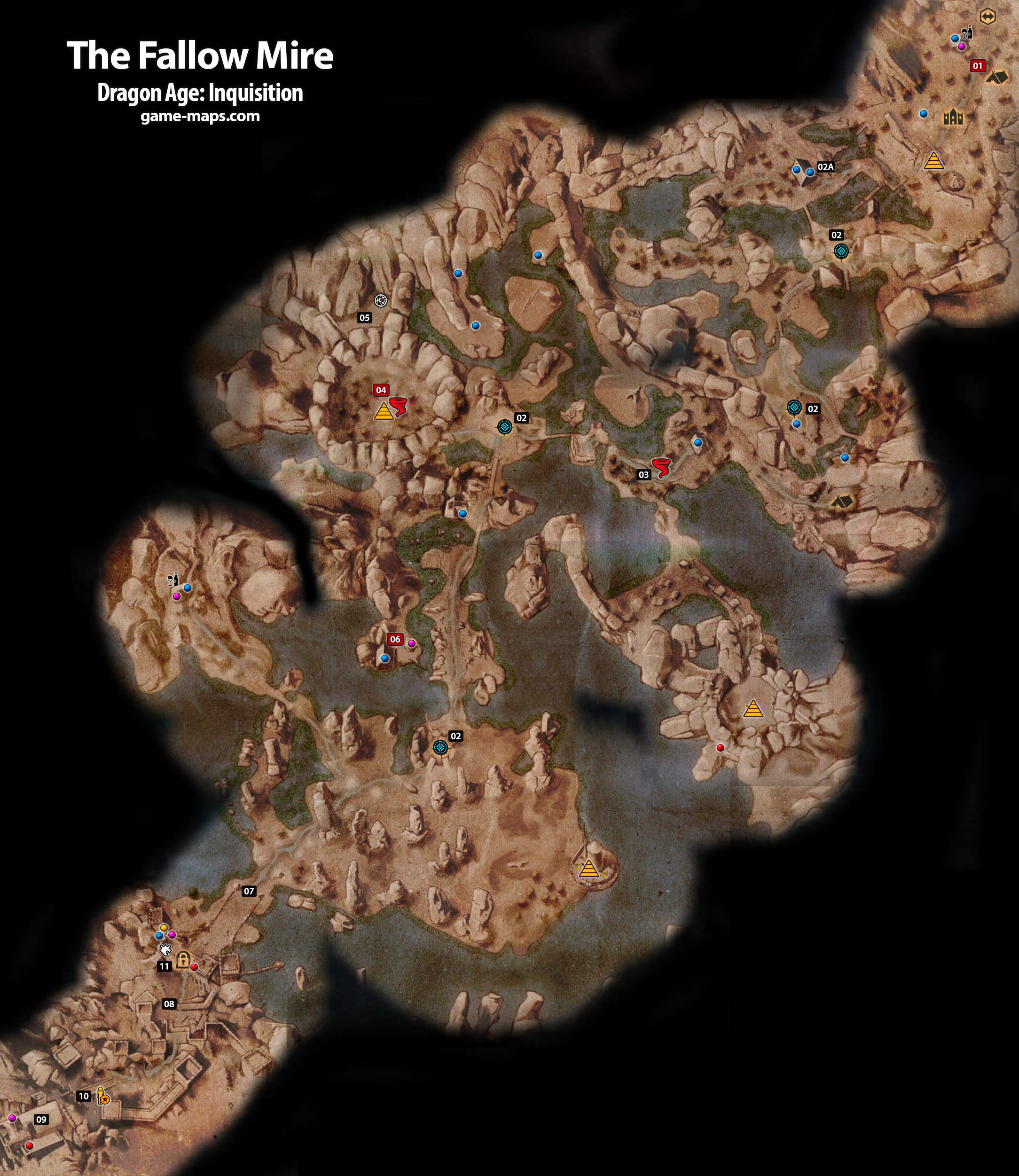 The Fallow Mire Dragon Age Inquisition Map