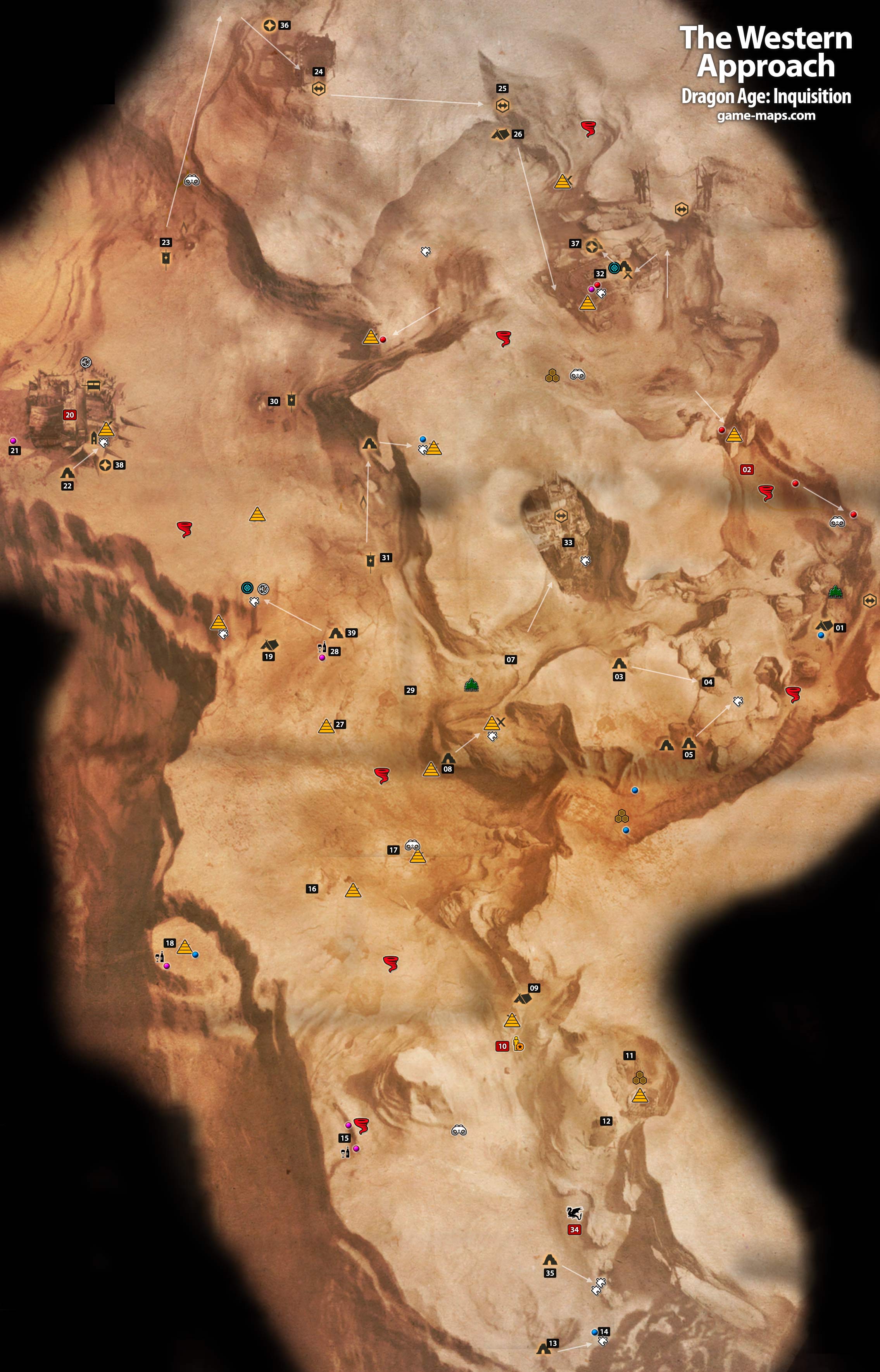 Map of The Western Approach - Dragon Age: Inquisition
