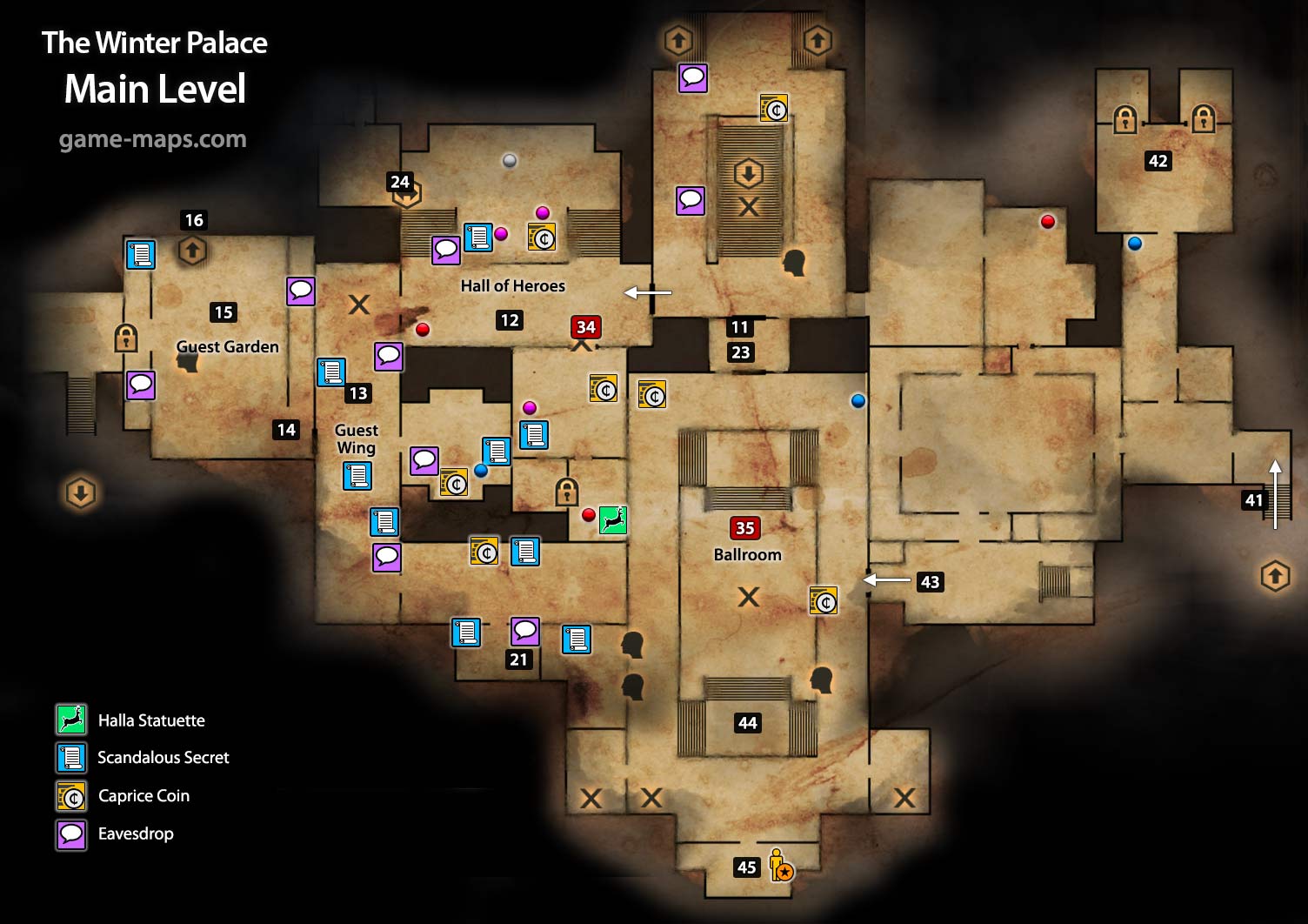 Map of The Winter Palace Main Level - Dragon Age: Inquisition
