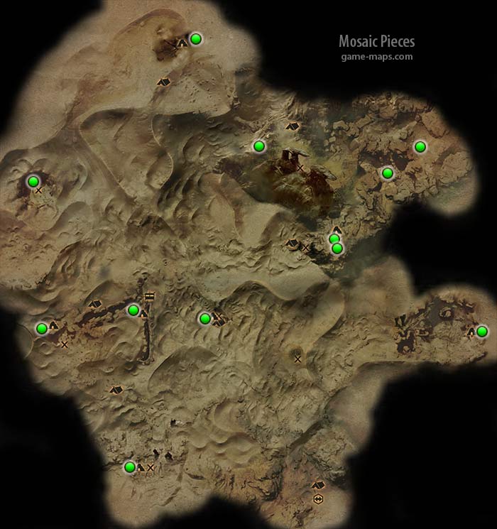 The Hissing Wastes Mosaic Pieces Location - Dragon Age: Inquisition