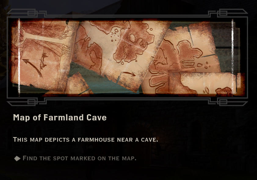 Map of Farmland Cave Quest in Dragon Age: Inquisition
