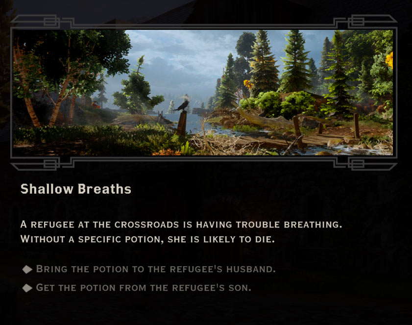 Shallow Breaths Quest in Dragon Age: Inquisition