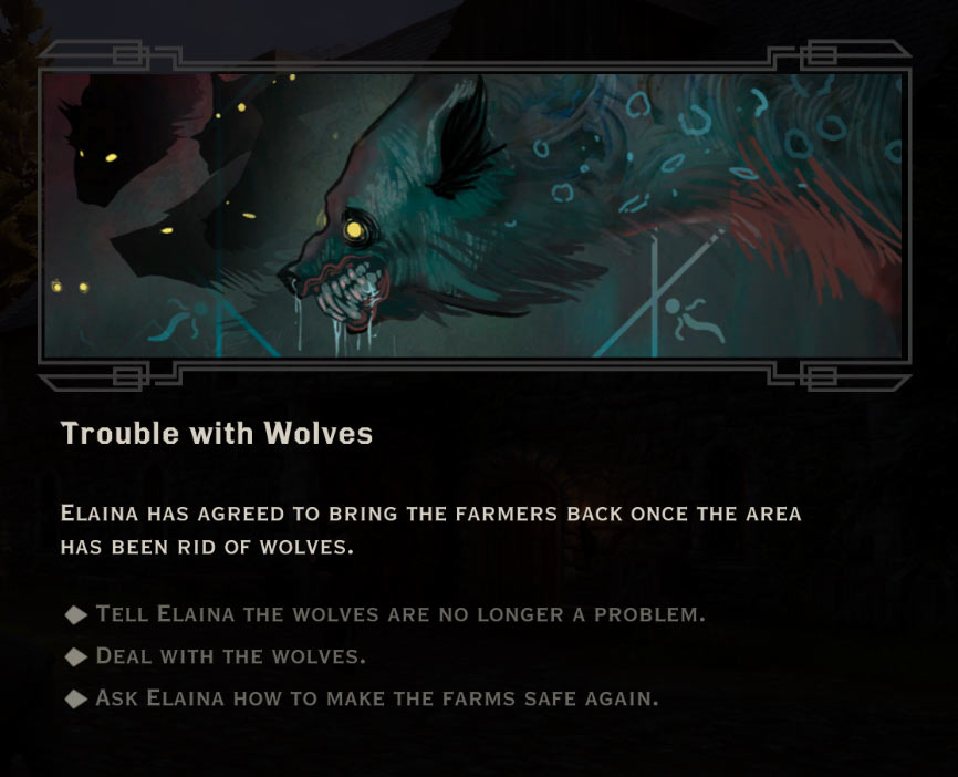 Trouble with Wolves Quest in Dragon Age: Inquisition