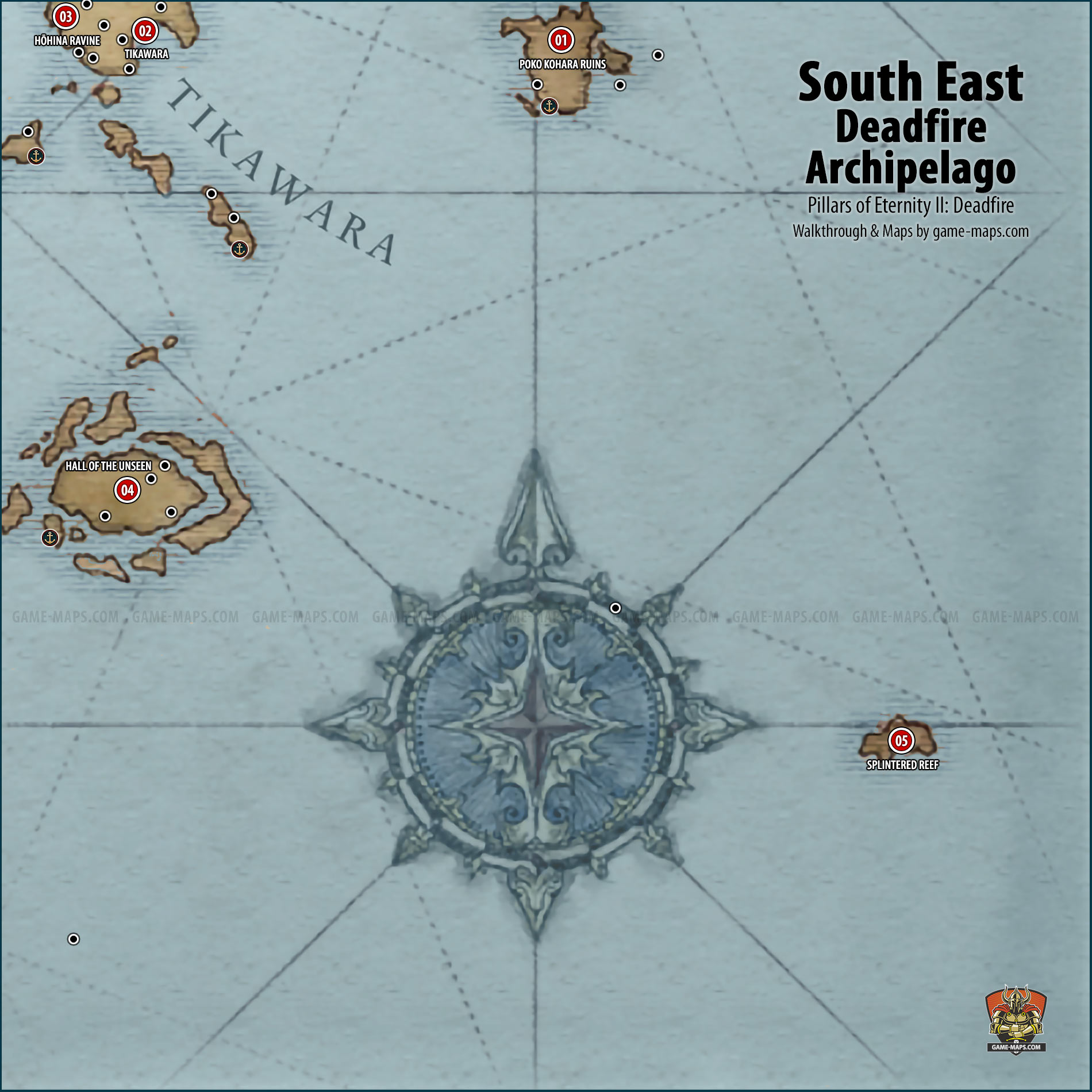 Sout Eastern Region of Deadfire Archipelago | game-maps.com