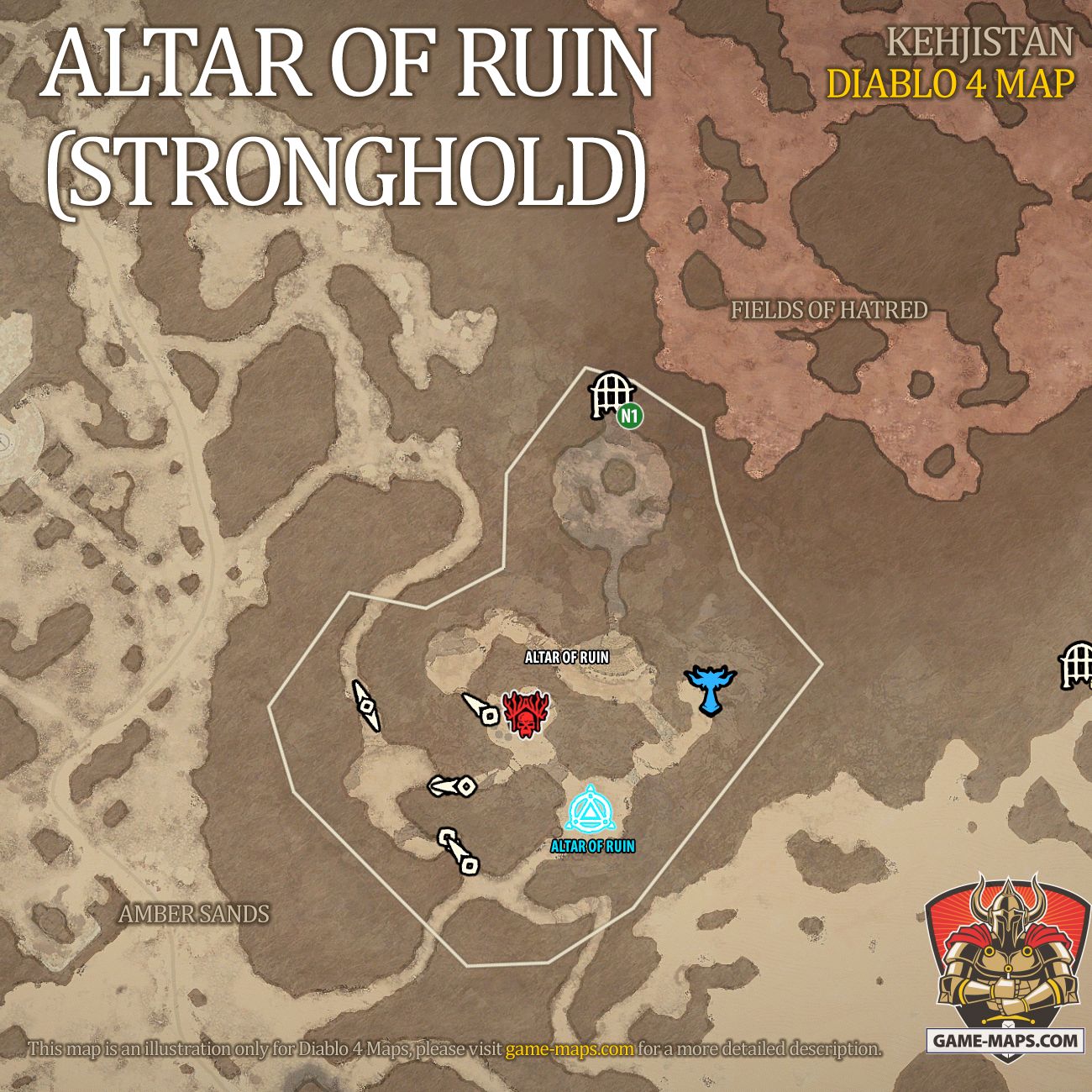 Altar of Ruin Map (Stronghold) Diablo 4