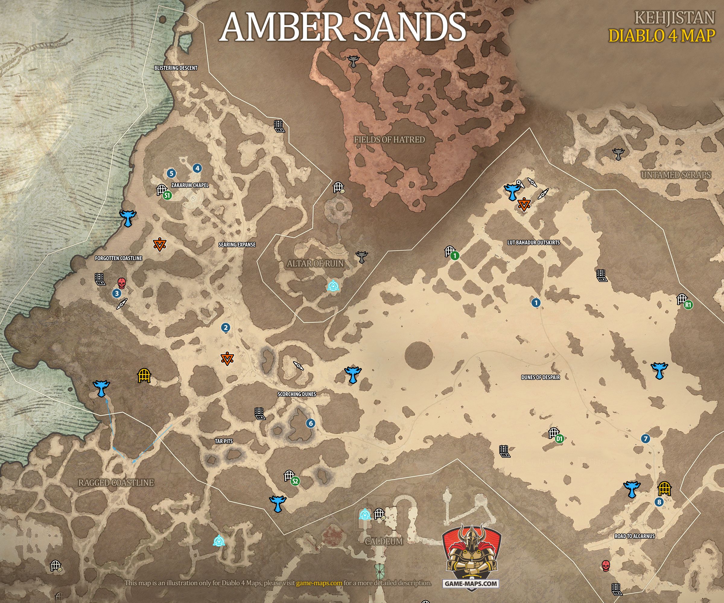 Amber Sands Map Diablo 4