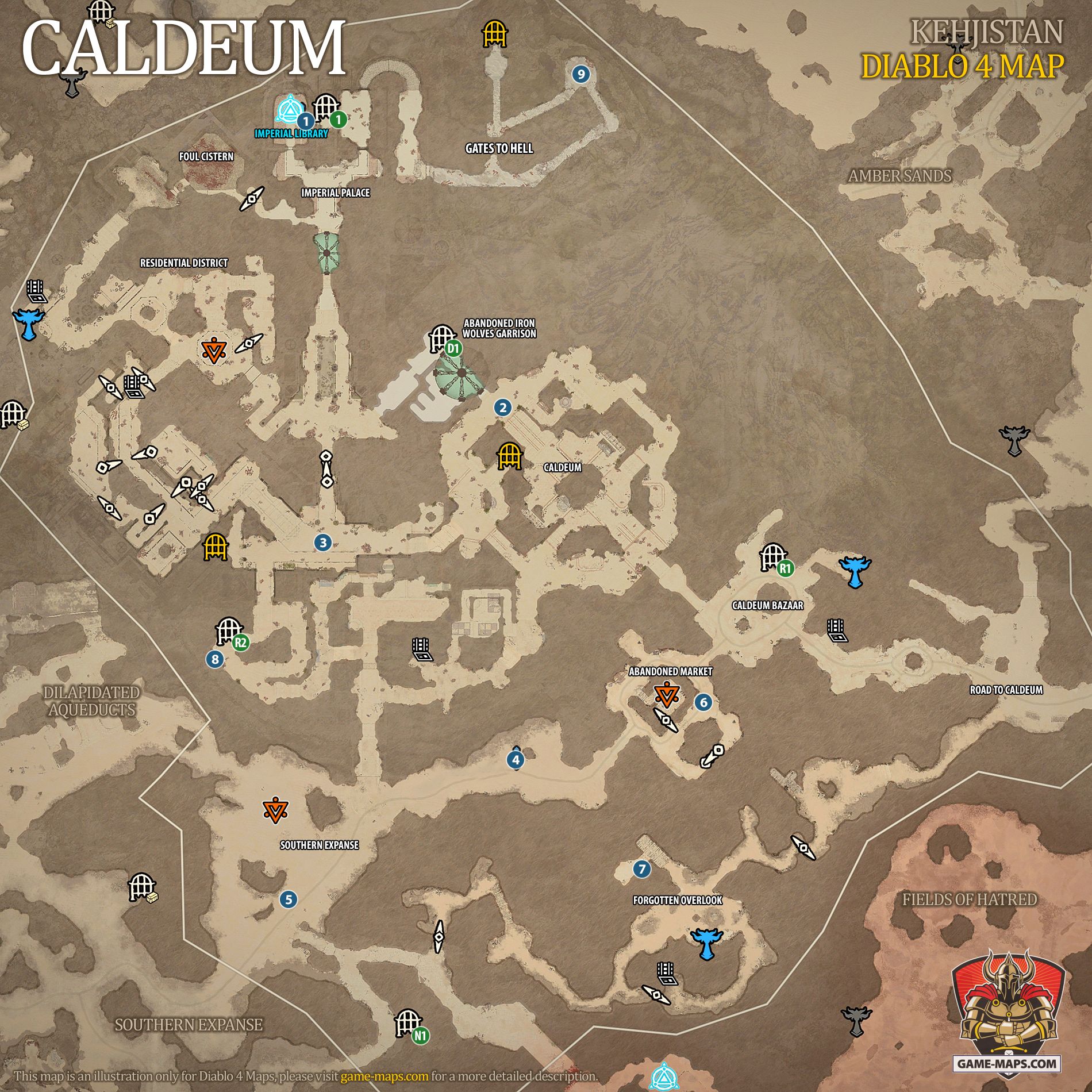 Caldeum Map Diablo 4