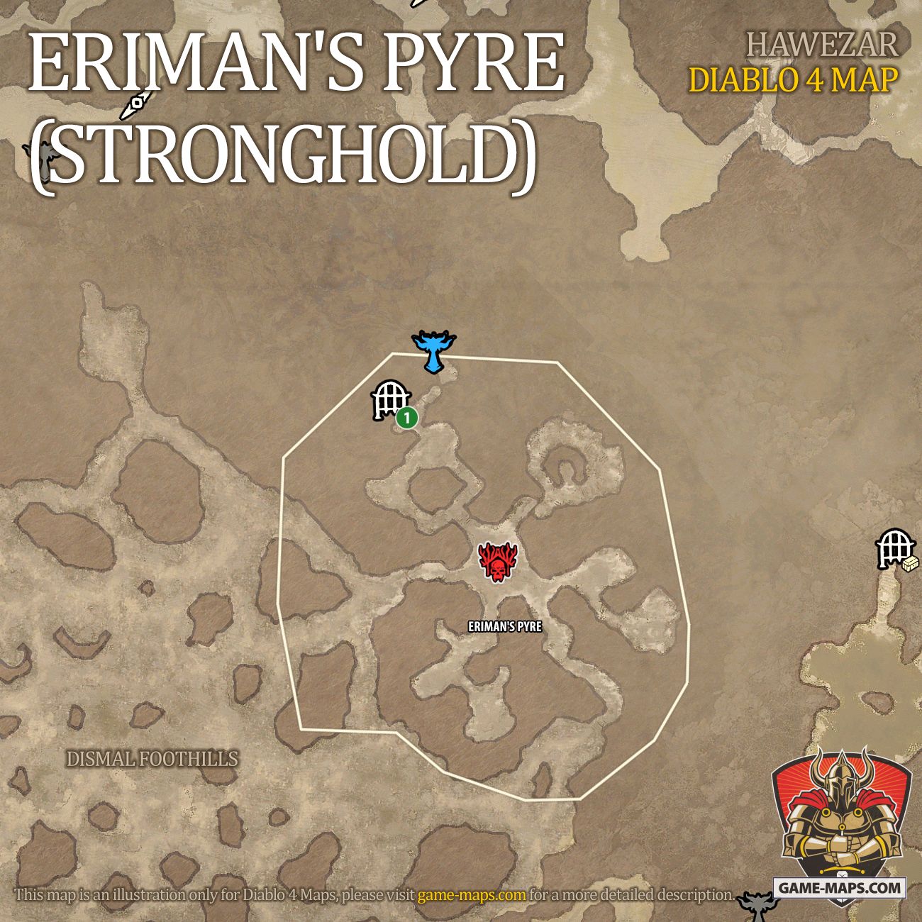 Eriman's Pyre Map (Stronghold) Diablo 4