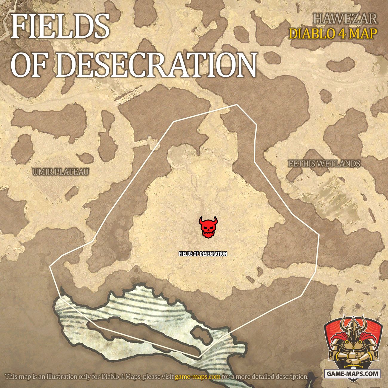 Fields of Desecration Map Diablo 4