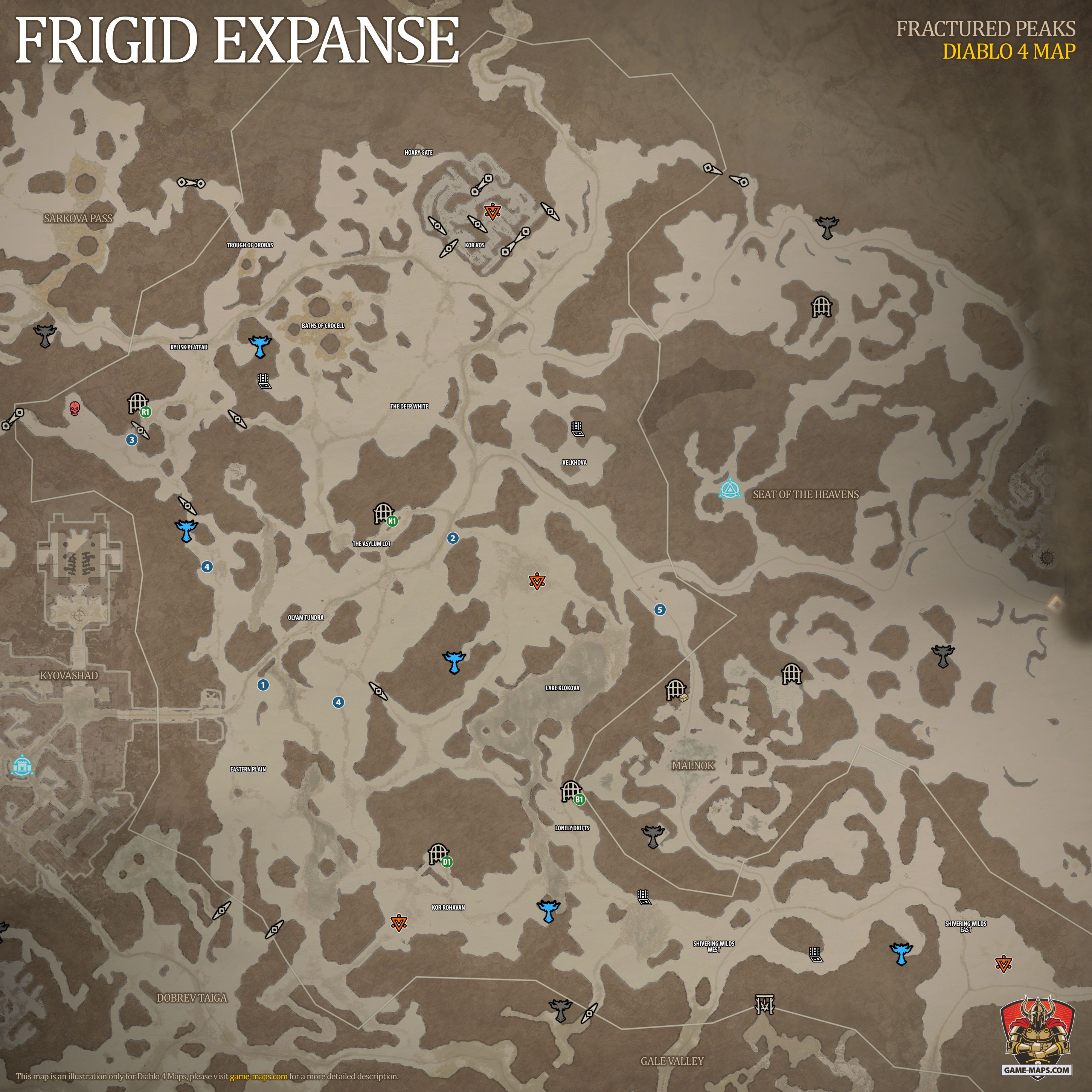 Frigid Expanse Map Diablo 4