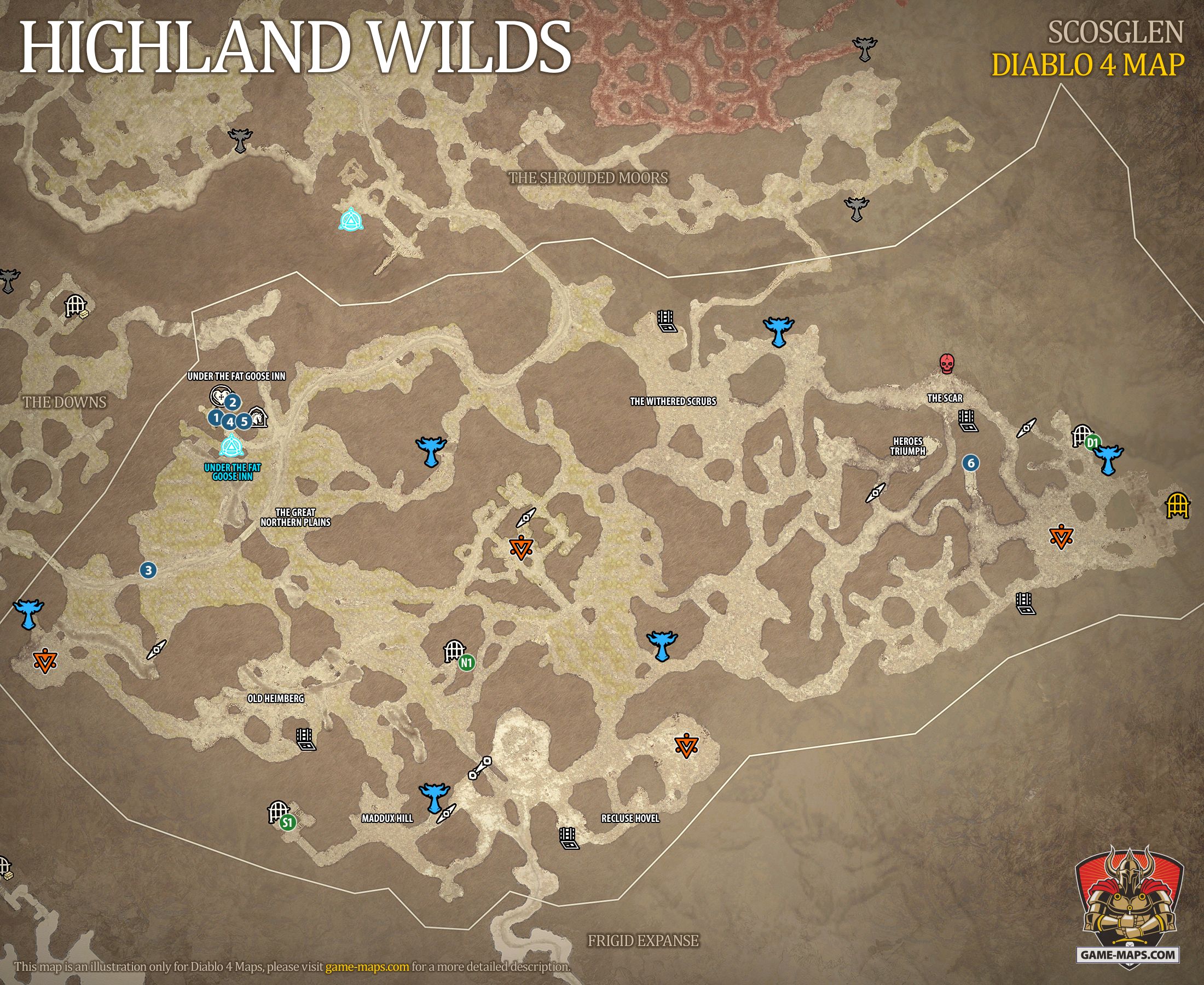 Highland Wilds Map Diablo 4