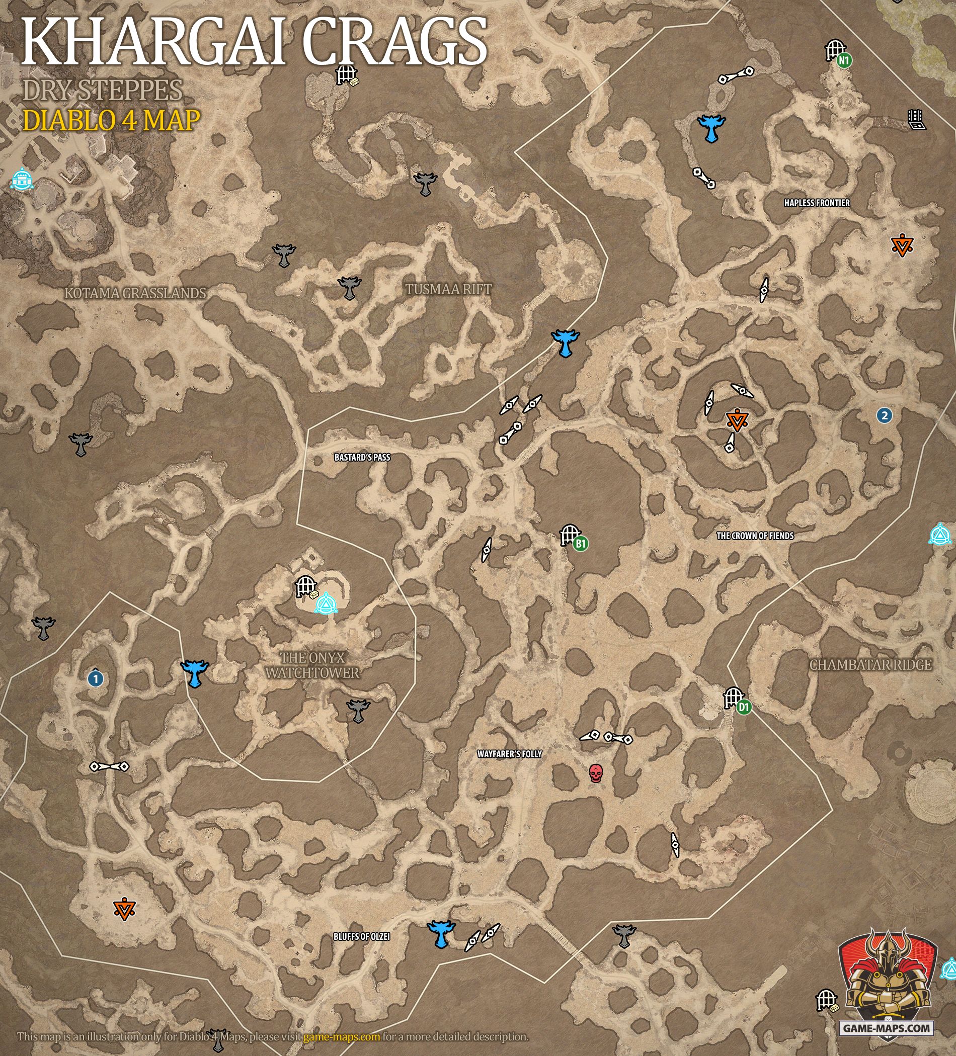 Khargai Crags Map Diablo 4