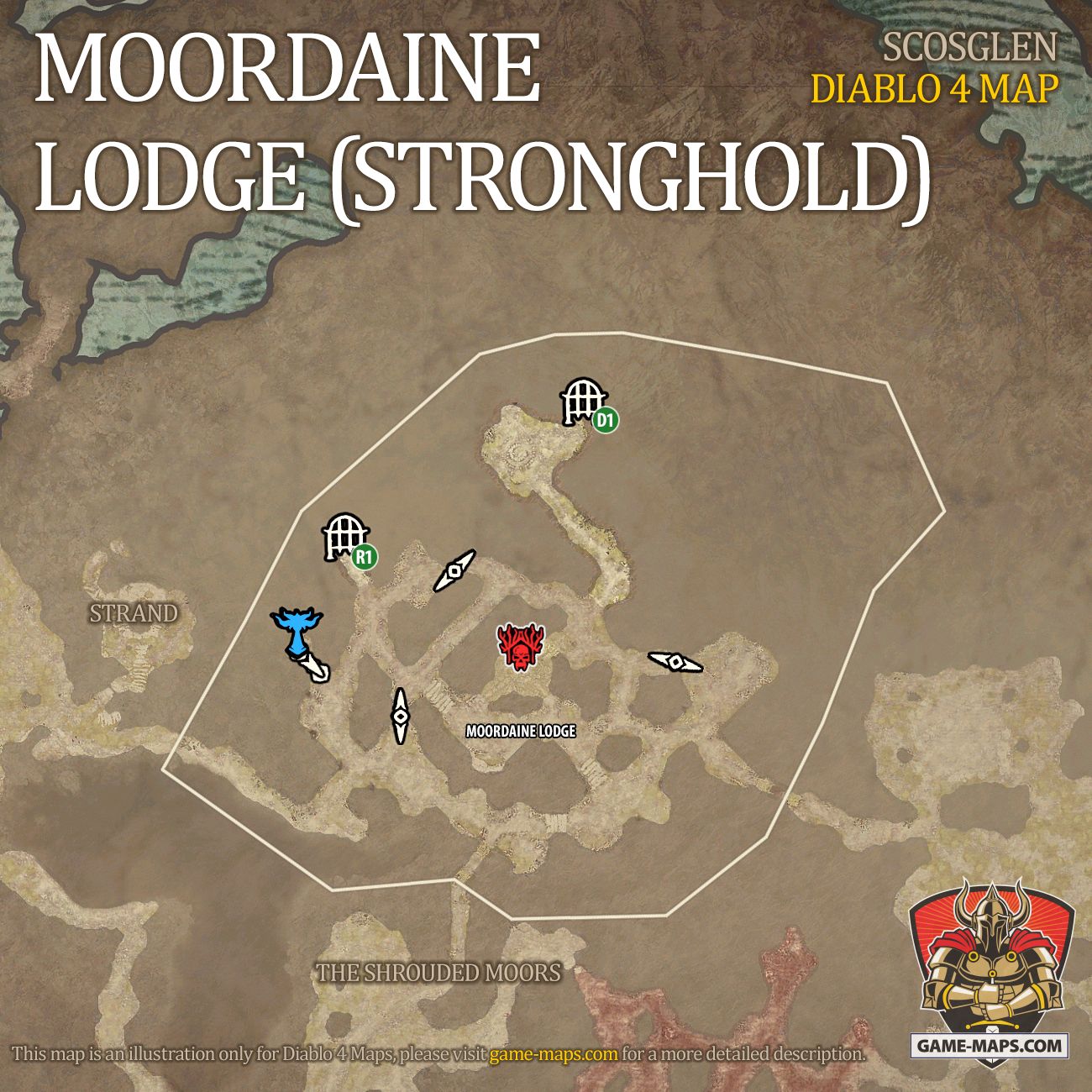Moordaine Lodge Map (Stronghold) Diablo 4