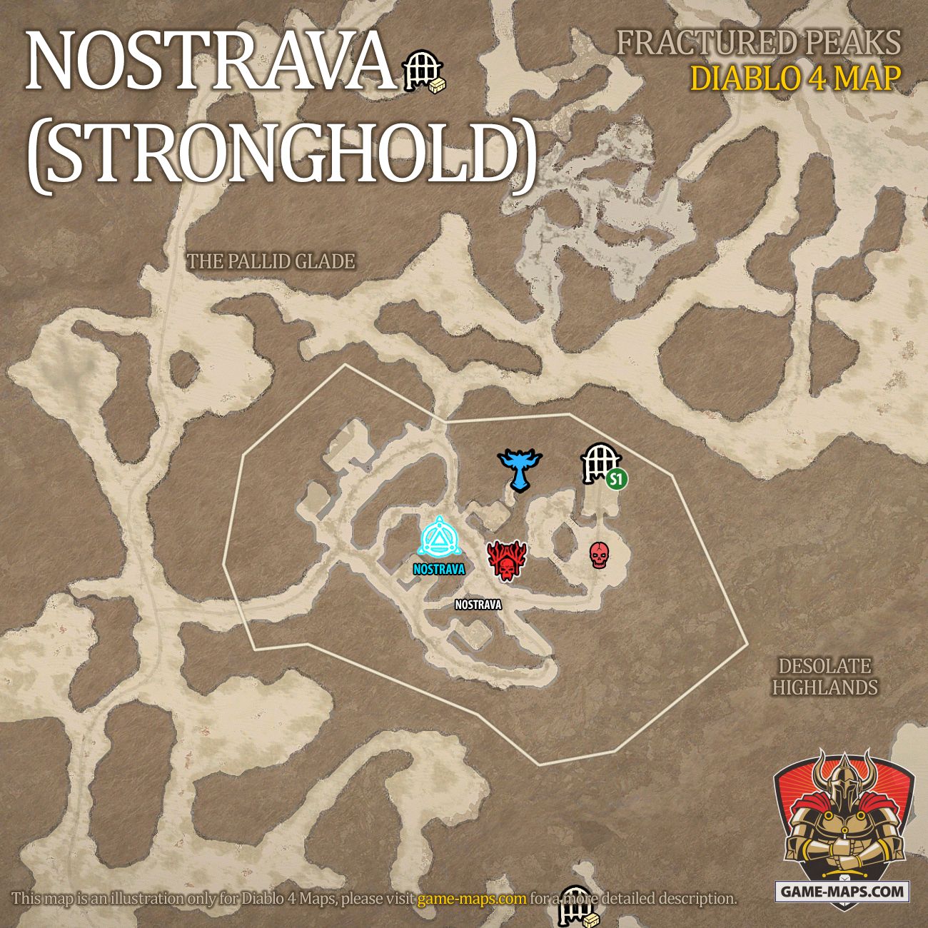 Nostrava Map (Stronghold) Diablo 4