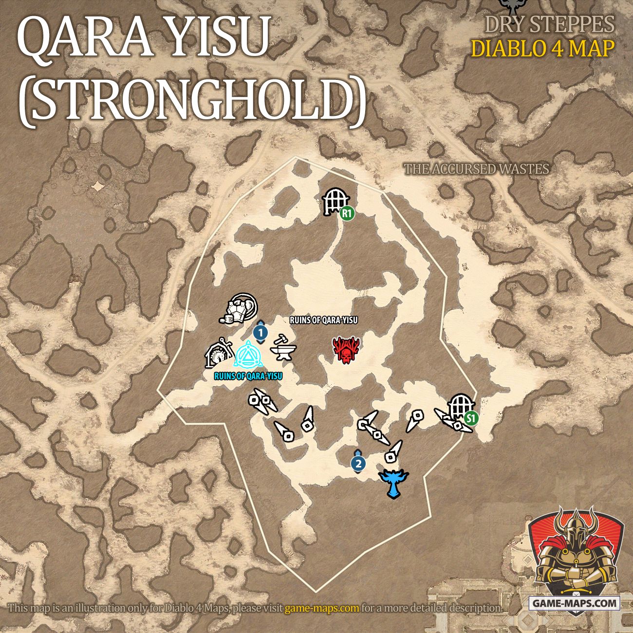 Qara Yisu Map (Stronghold) Diablo 4