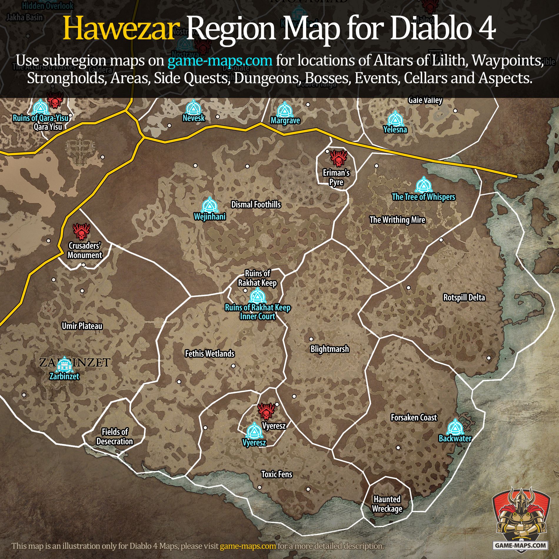 Hawezar Region Map Diablo 4