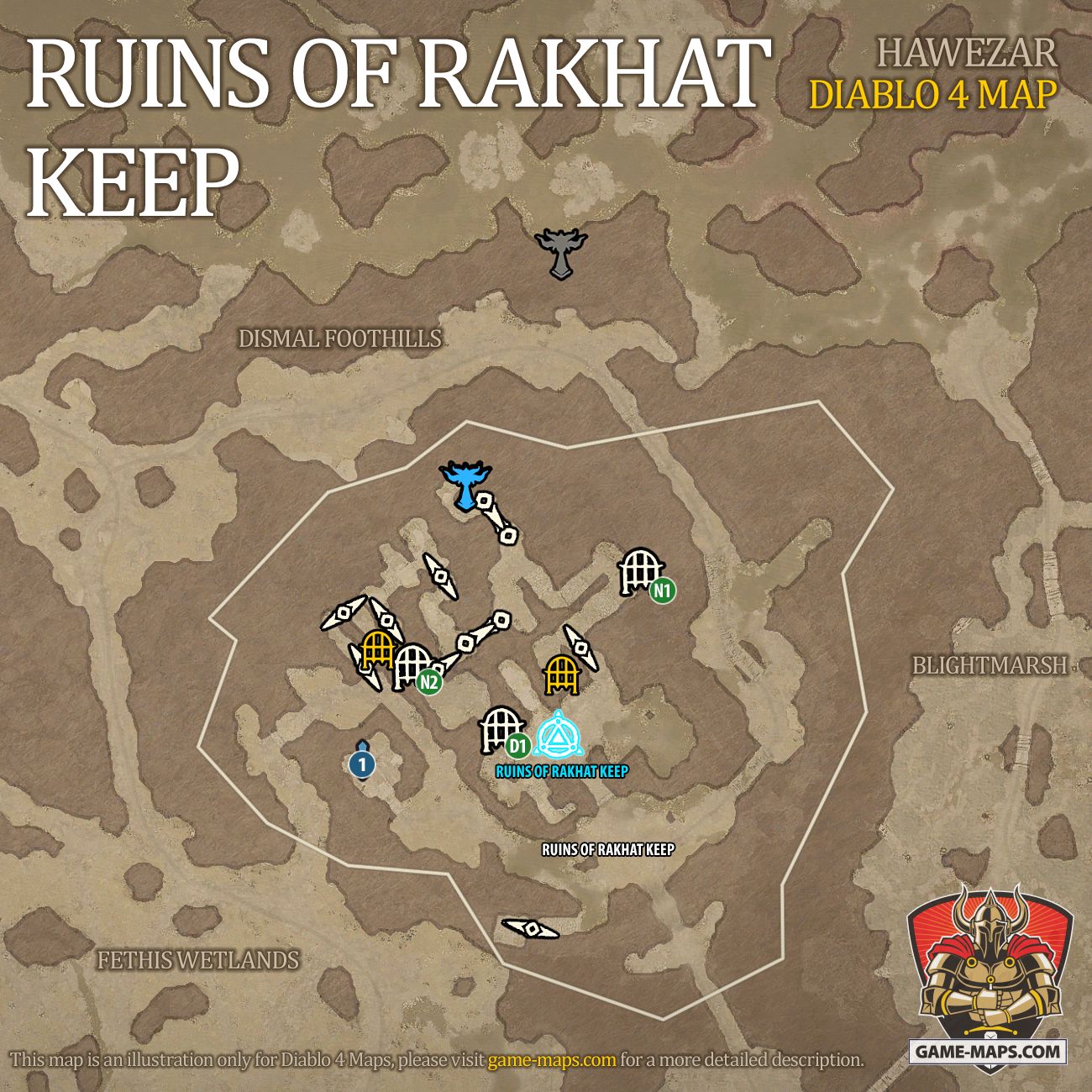 Ruins of Rakhat Keep Map Diablo 4