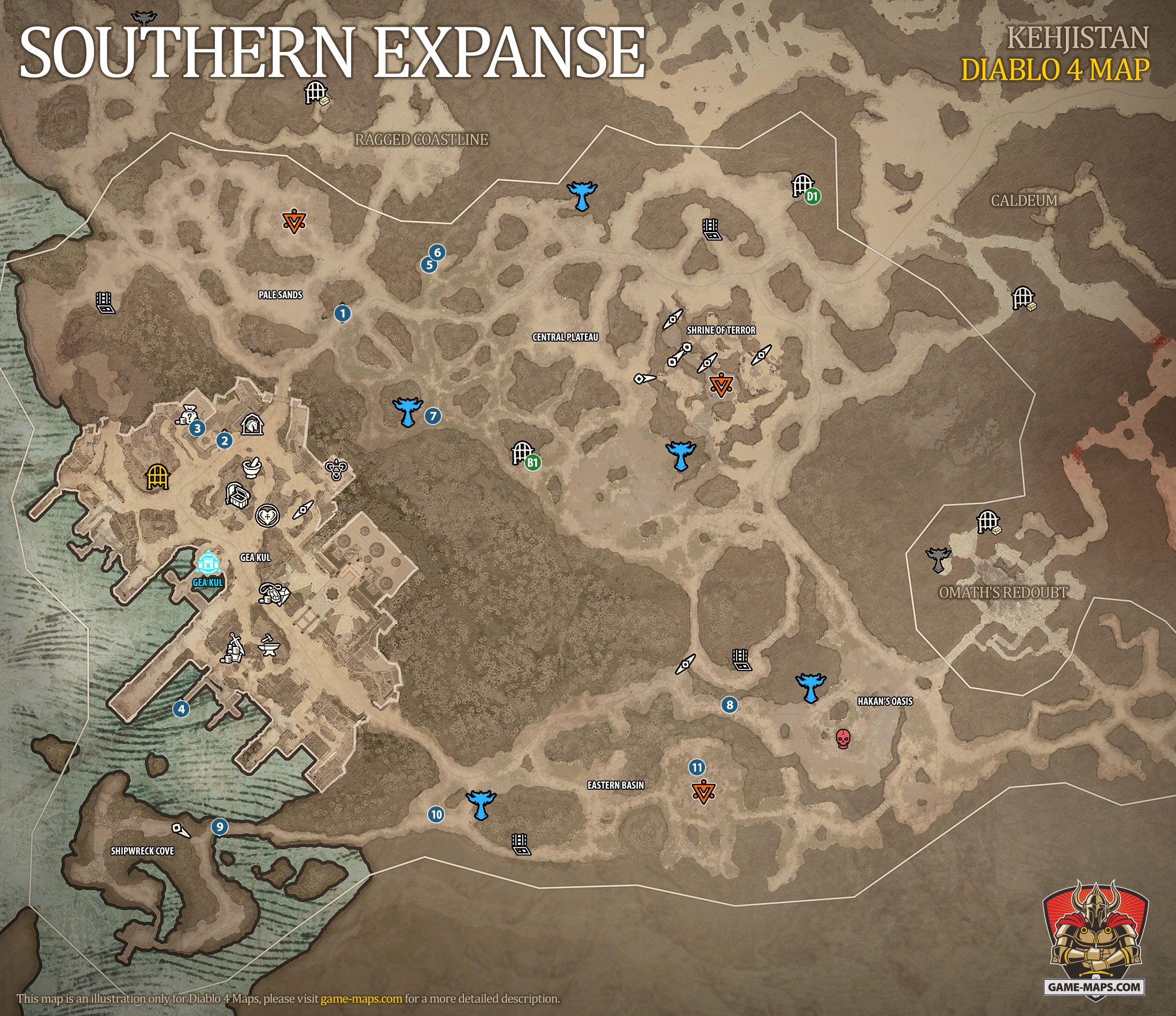Southern Expanse Map Diablo 4