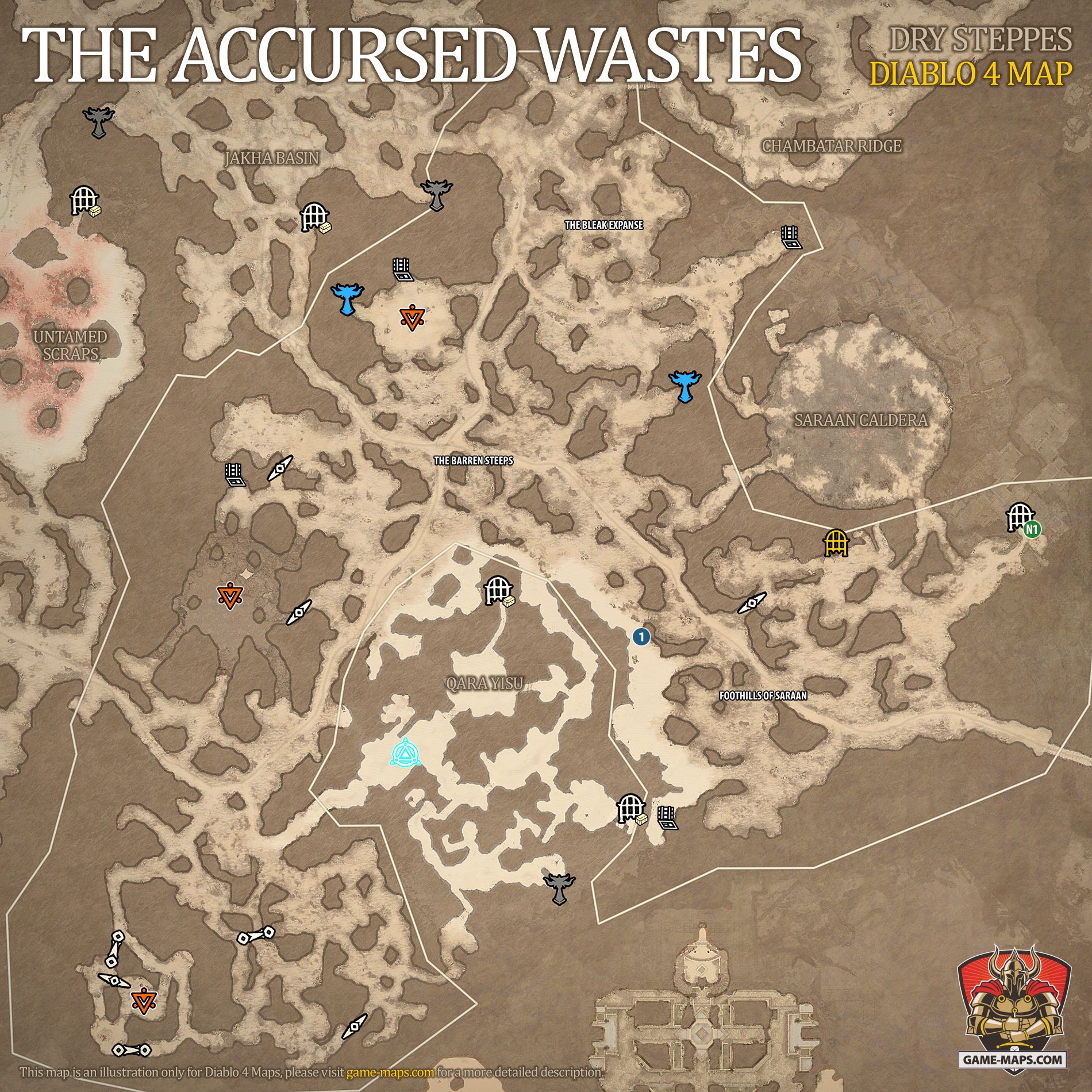 The Accursed Wastes Map Diablo 4