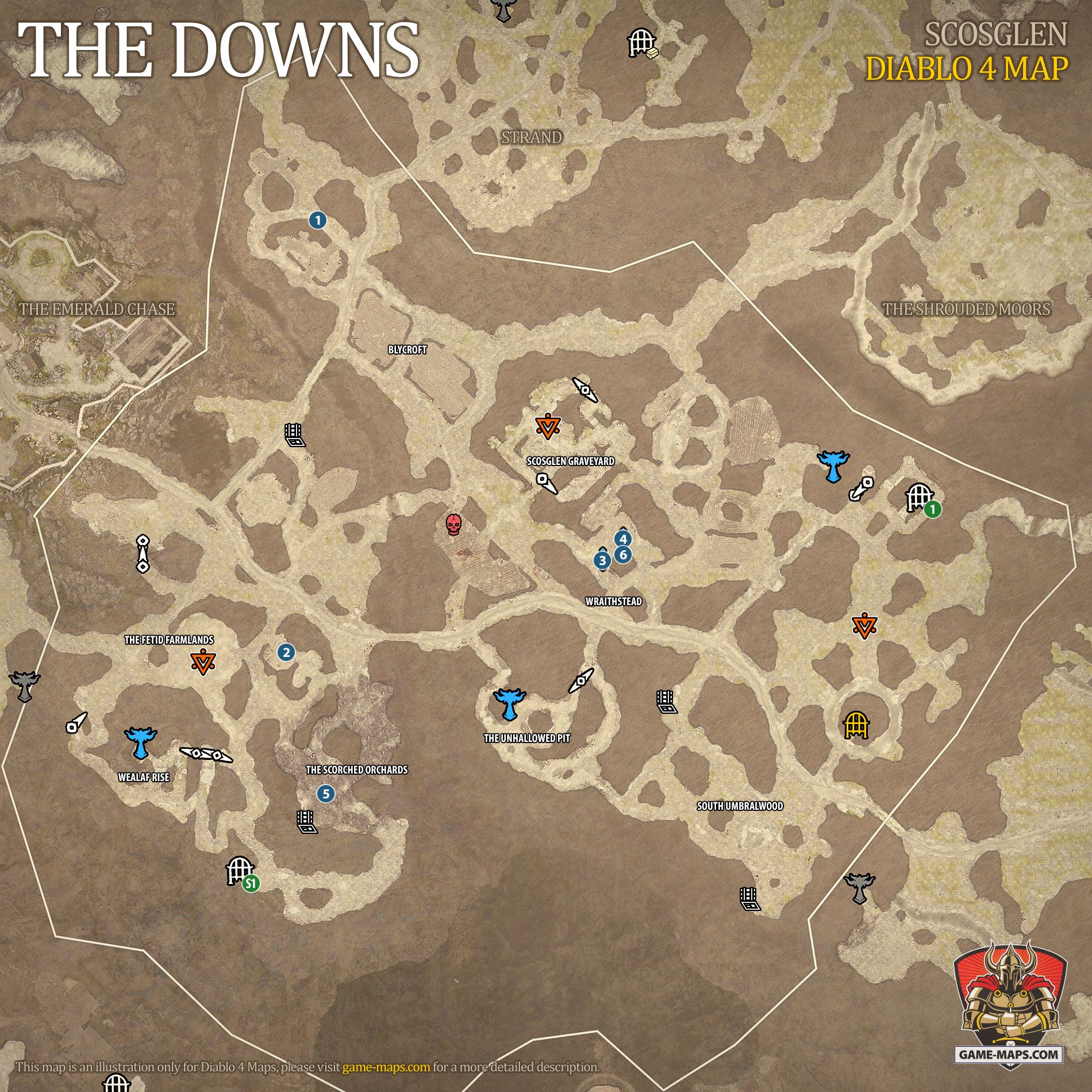 The Downs Map Diablo 4