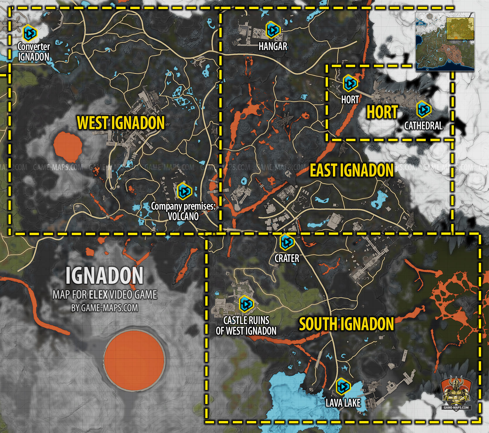 Map of Ignadon Region for ELEX