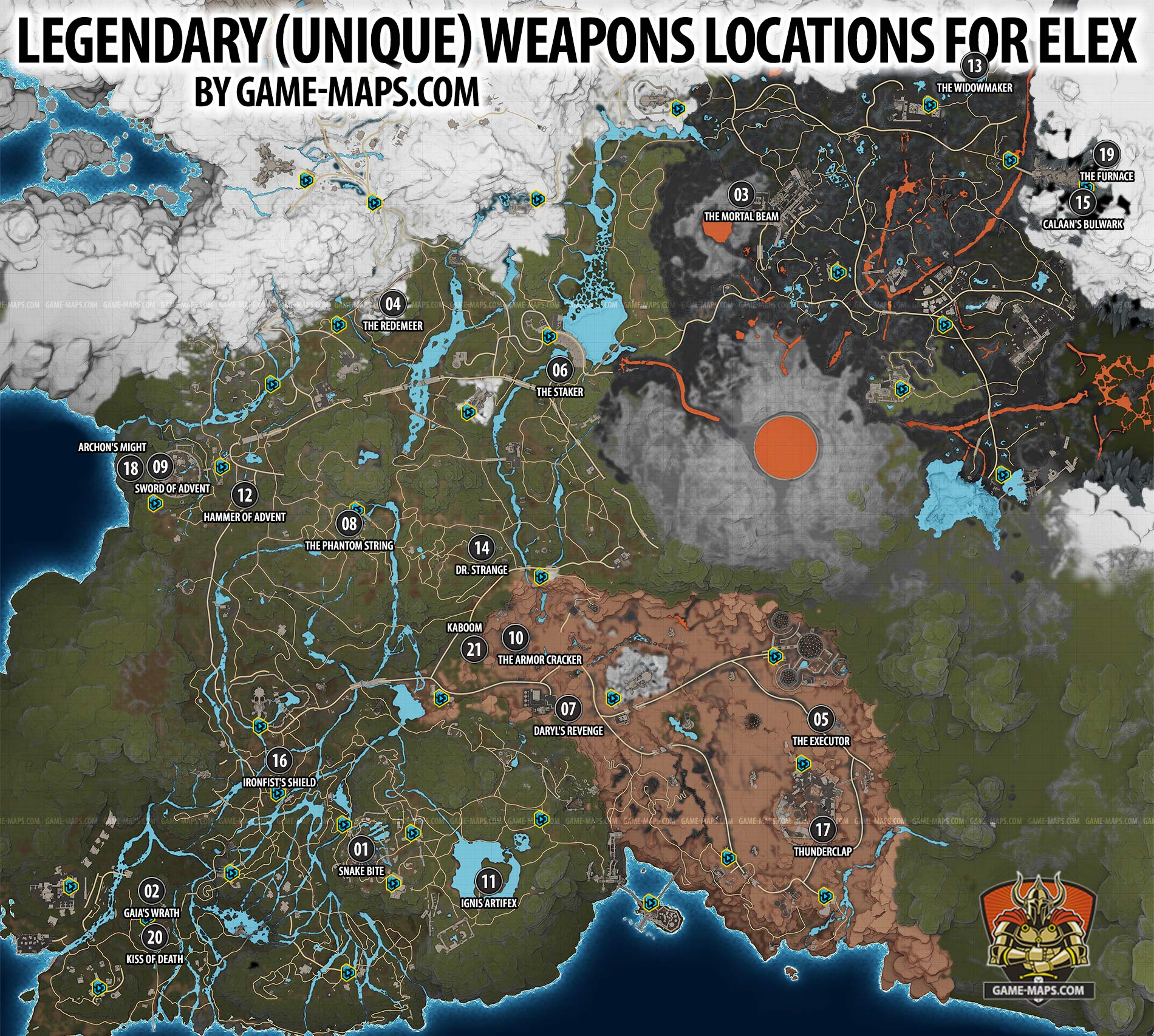Legendary Weapons Locations for ELEX