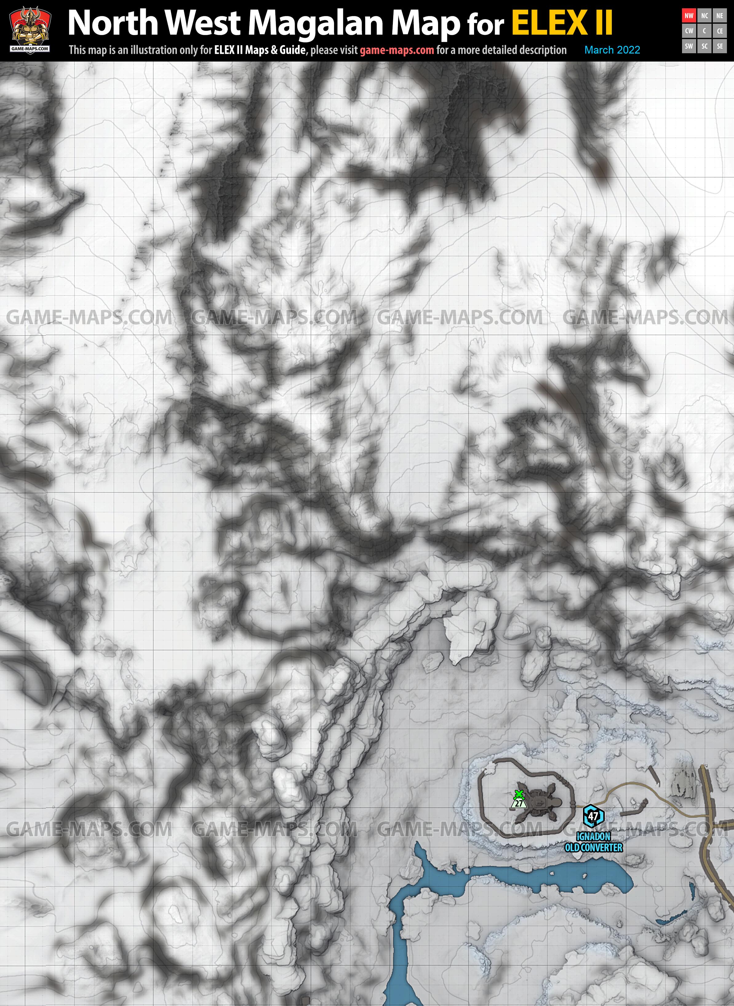 North West Magalan Map for ELEX II