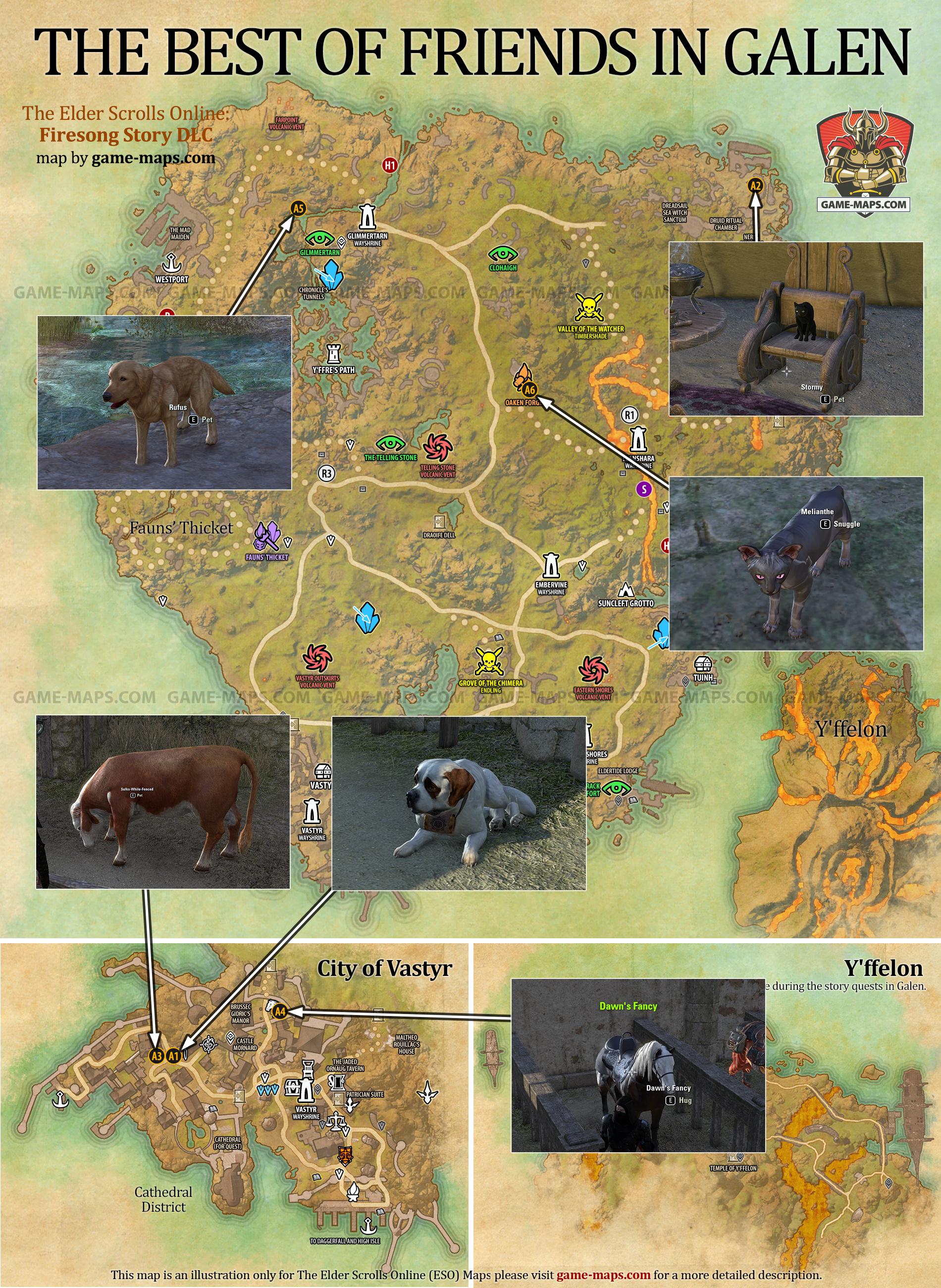 Pet and interact with all the friendly animals in Galen (ESO)