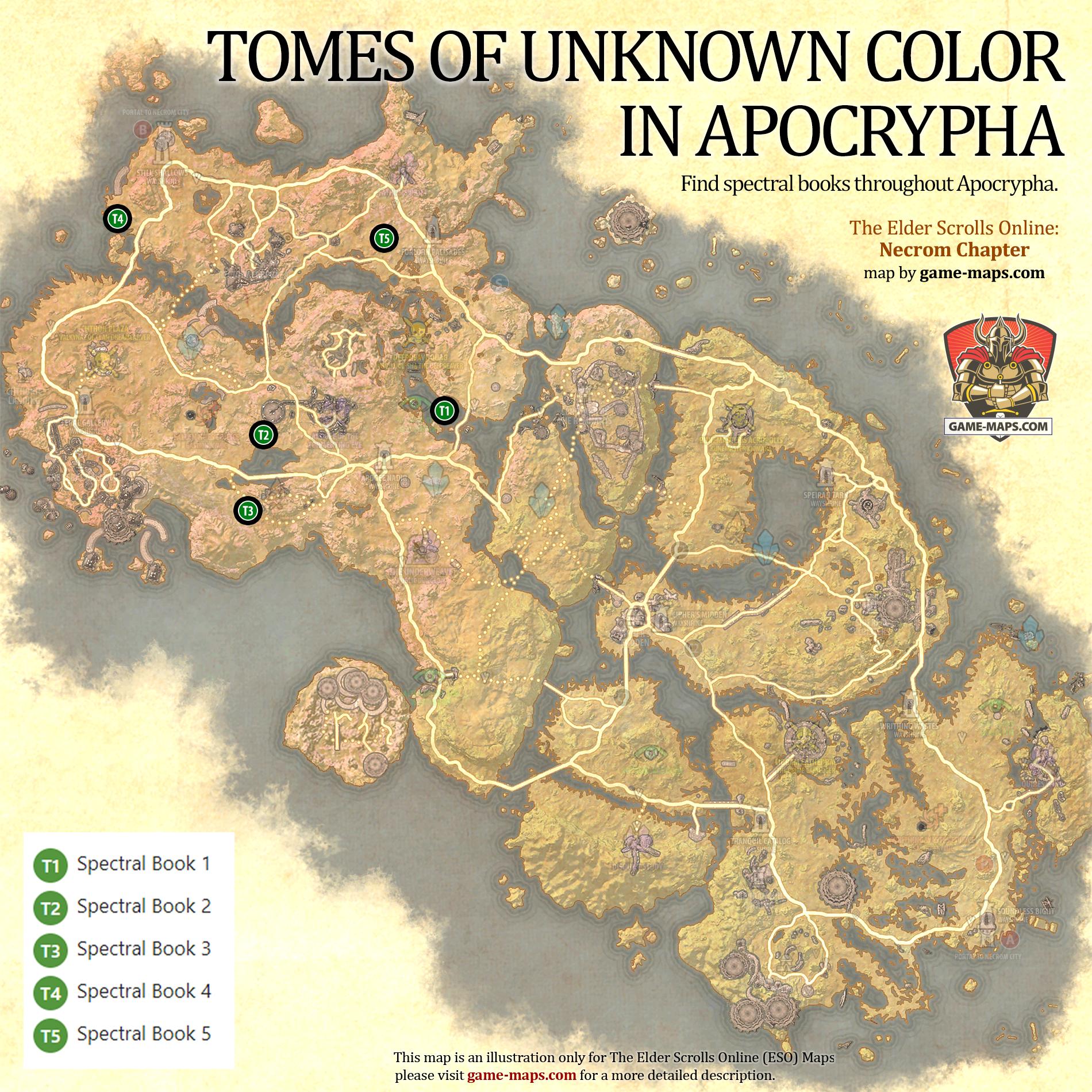 Tomes of Unknown Color in Apocrypha The Elder Scrolls Online (ESO)