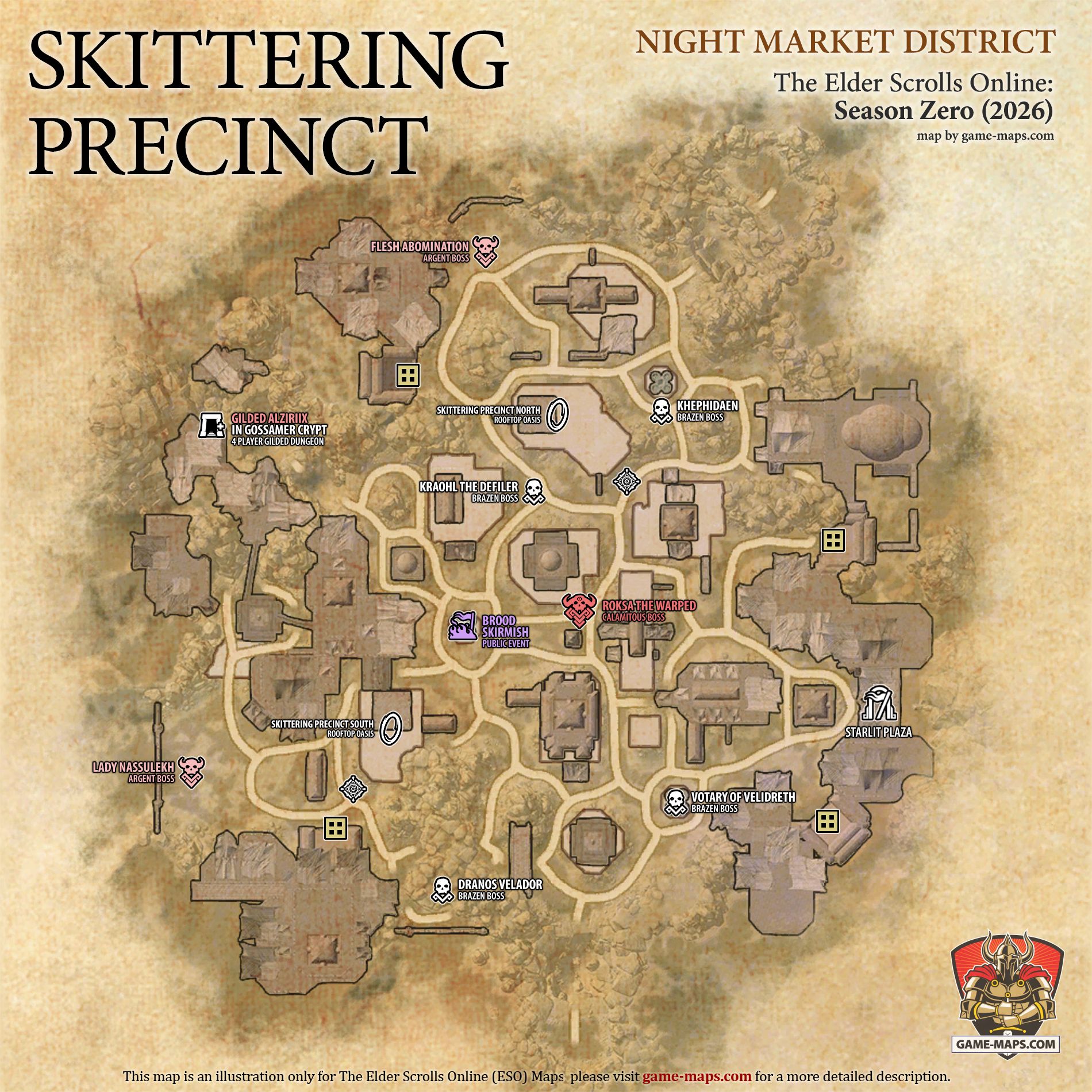 Skittering Precinct Map - District in Night Market Event Zone in ESO