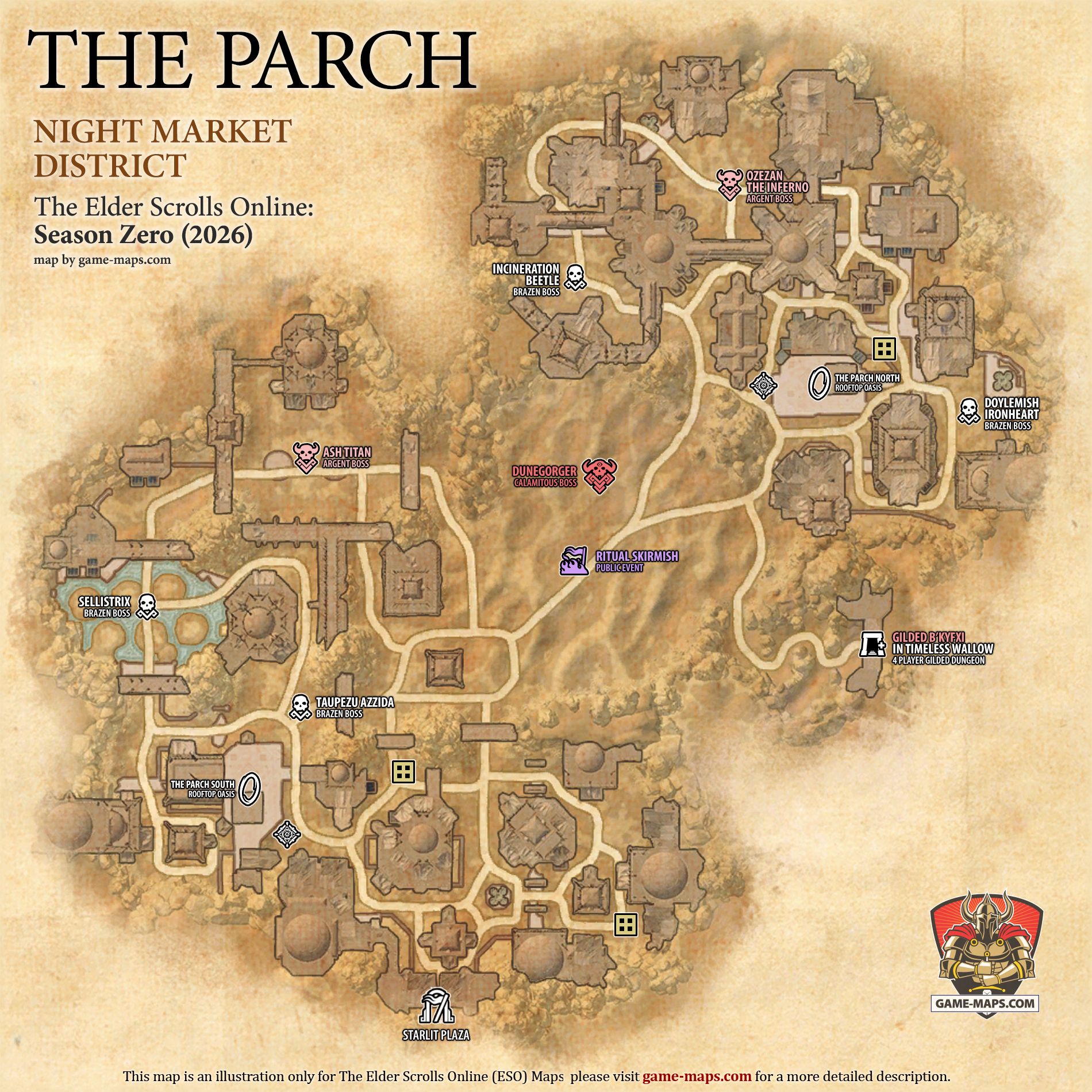 The Parch Map - District in Night Market Event Zone in ESO