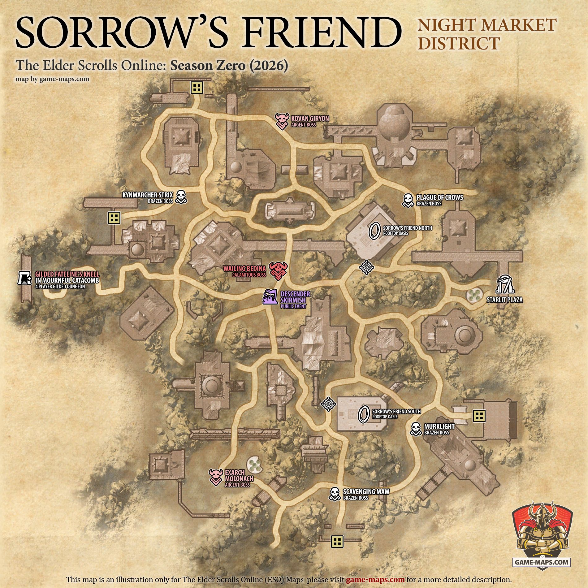 Sorrow’s Friend Map - District in Night Market Event Zone in ESO