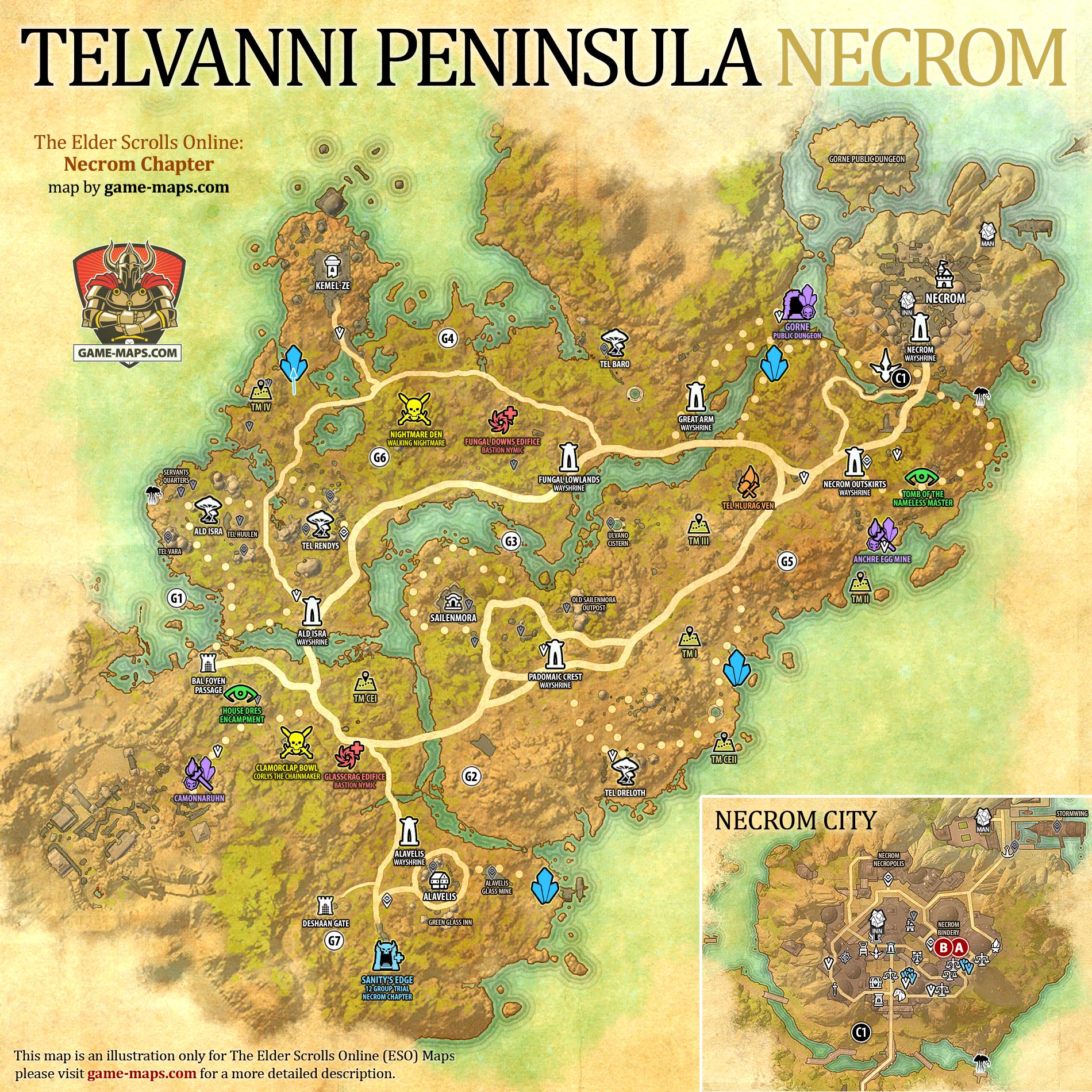Perinsula Map Telvanni Peninsula Map - Necrom The Elder Scrolls Online (ESO)