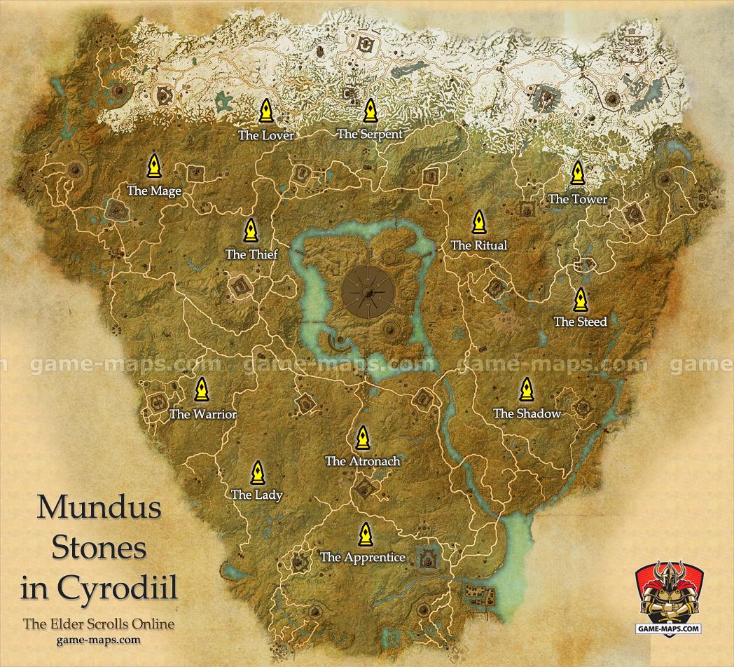 Mundus Stones in Cyrodiil - The Elder Scrolls Online (ESO)