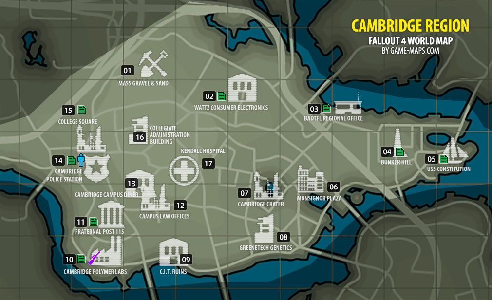 Fallout 4 Cambridge Map