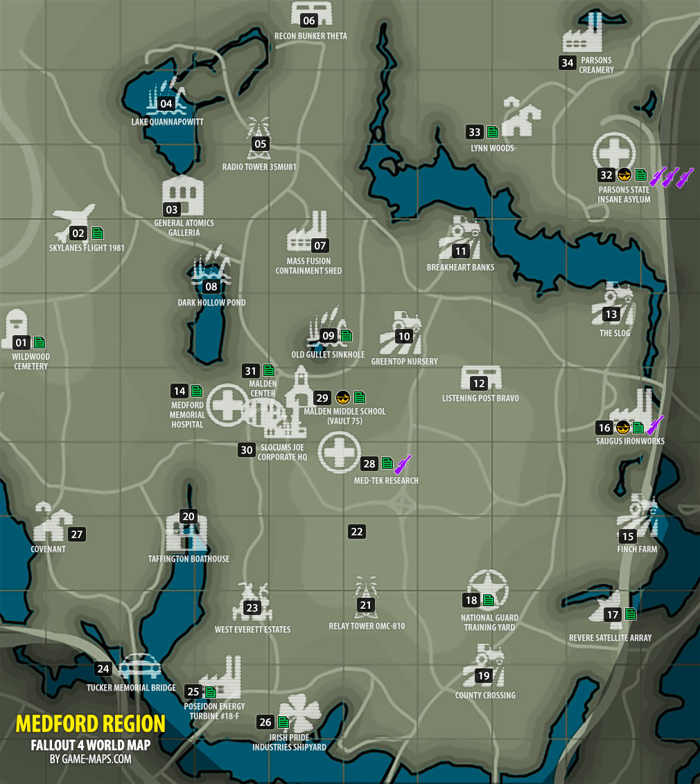 Medford Region Map Fallout 4