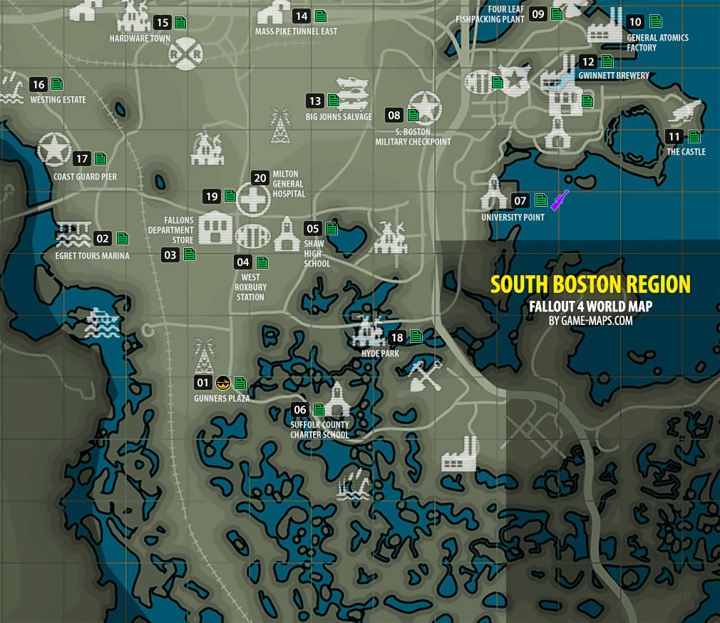 South Boston Region Map Fallout 4 Game Maps Com