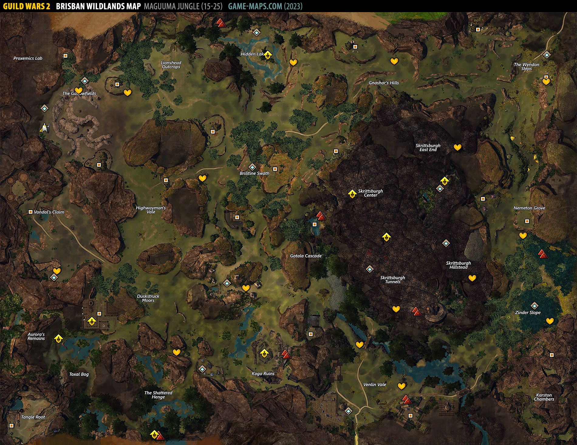 Brisban Wildlands Map - Guild Wars 2
