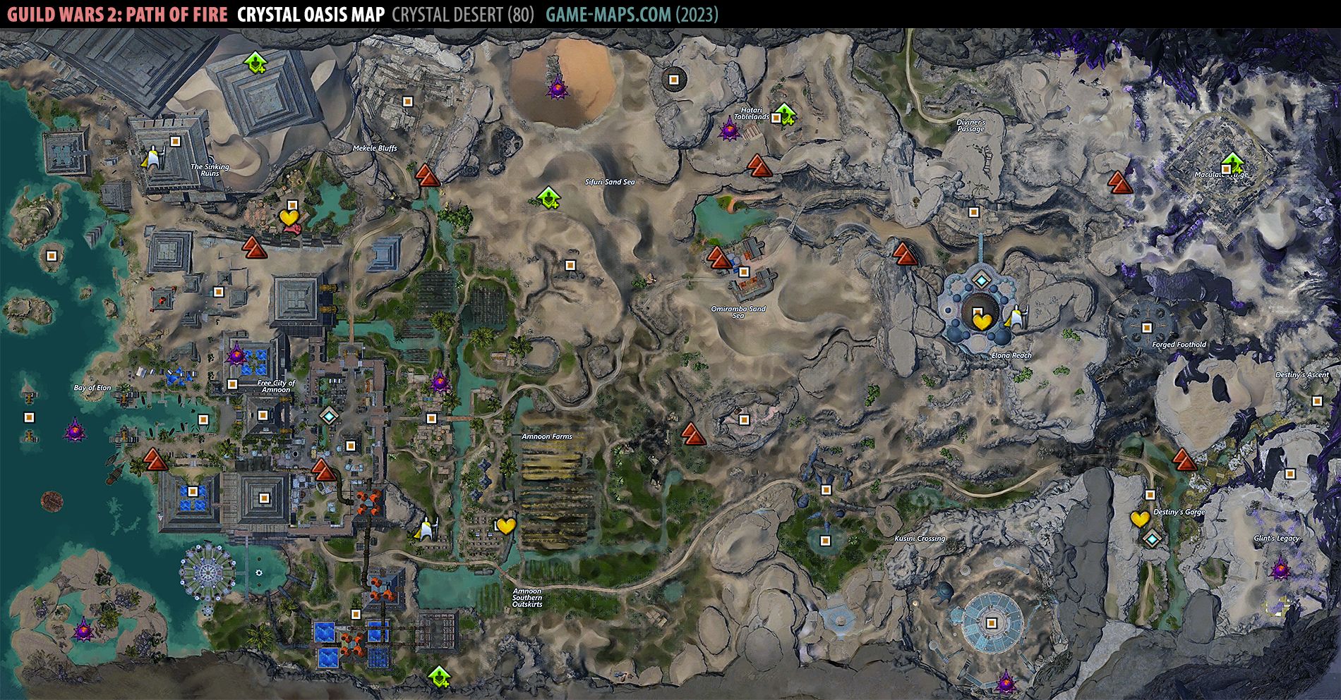 Crystal Oasis Map Guild Wars 2