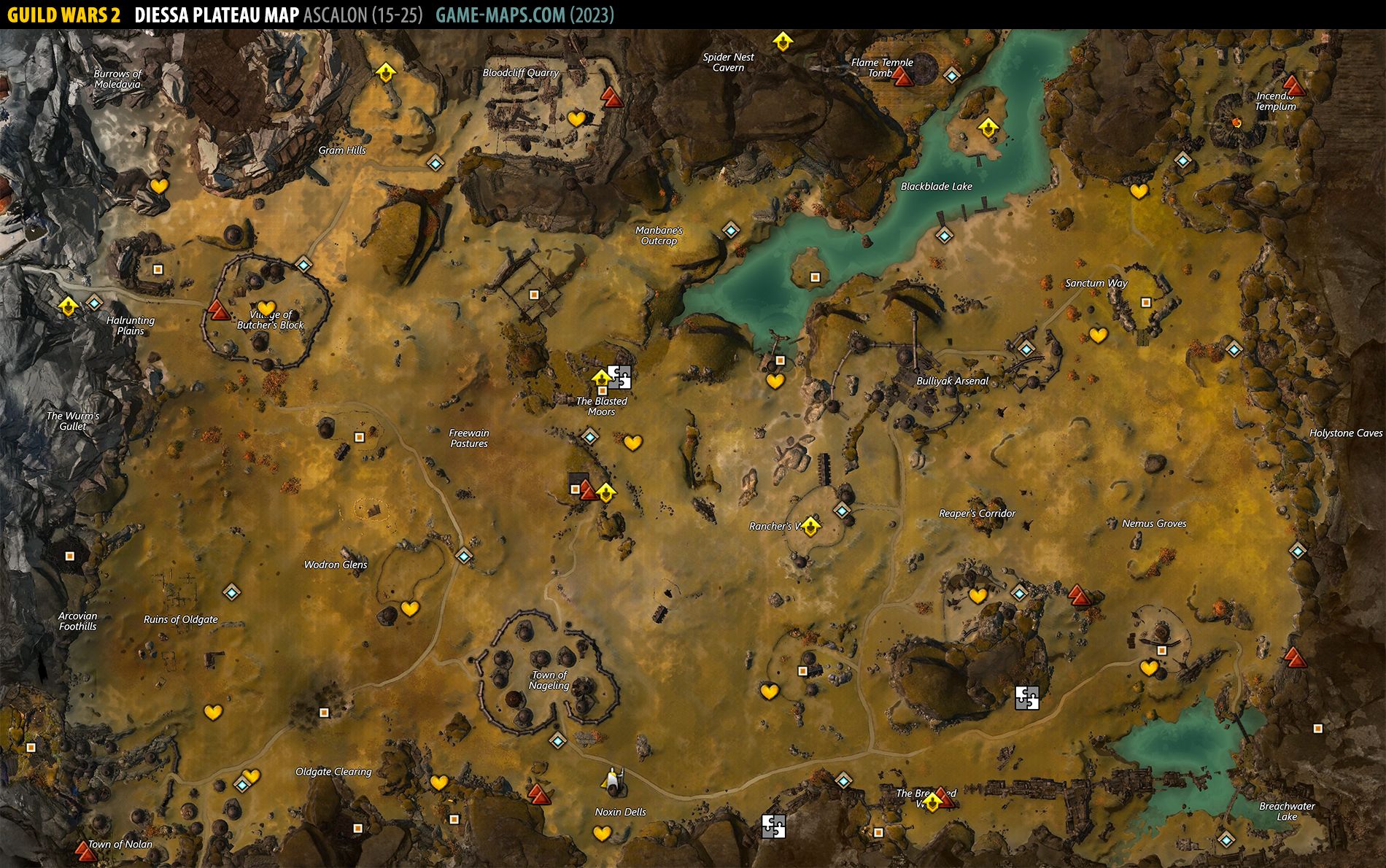 Diessa Plateau Map - Guild Wars 2