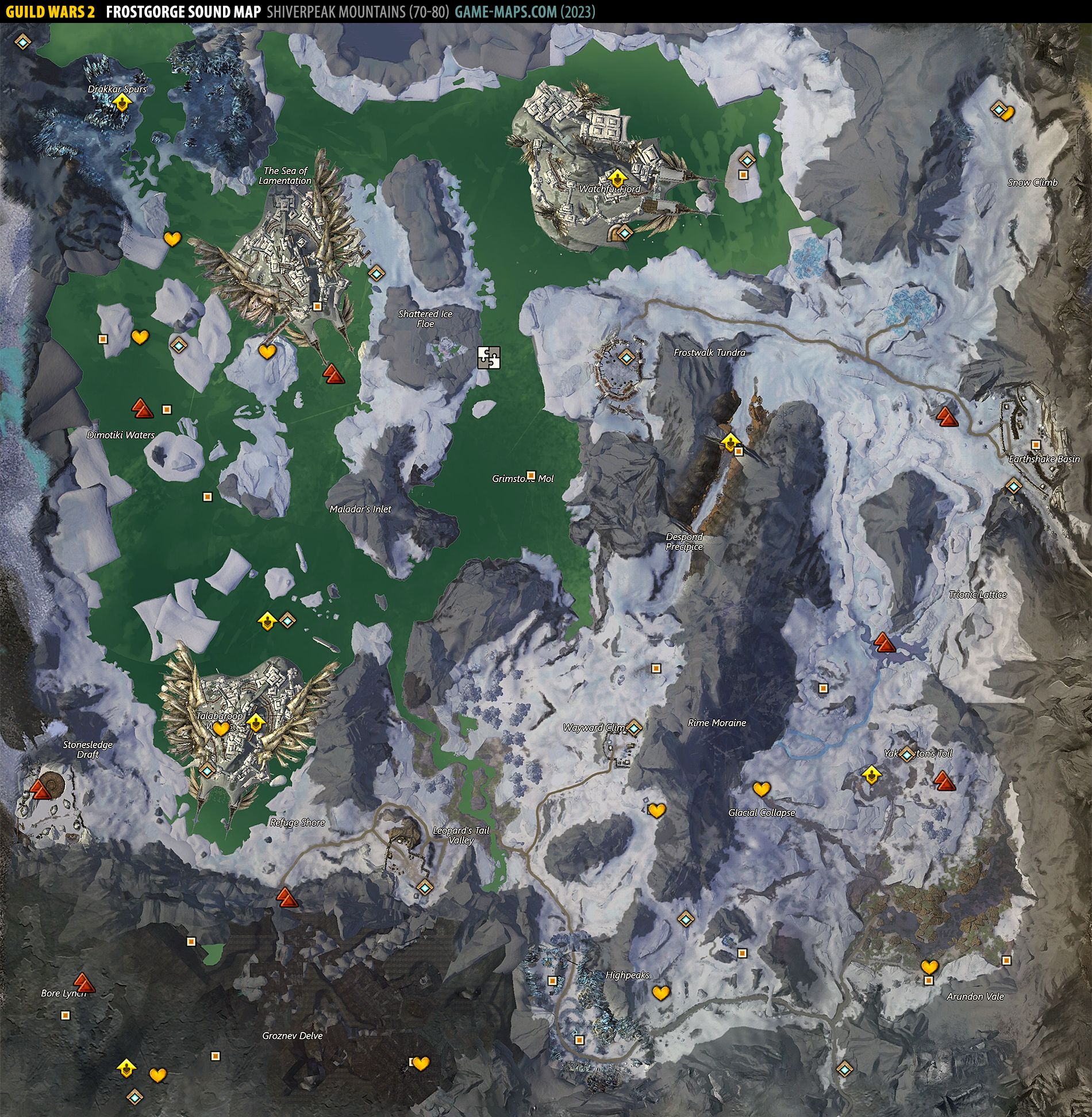 Frostgorge Sound Map - Guild Wars 2