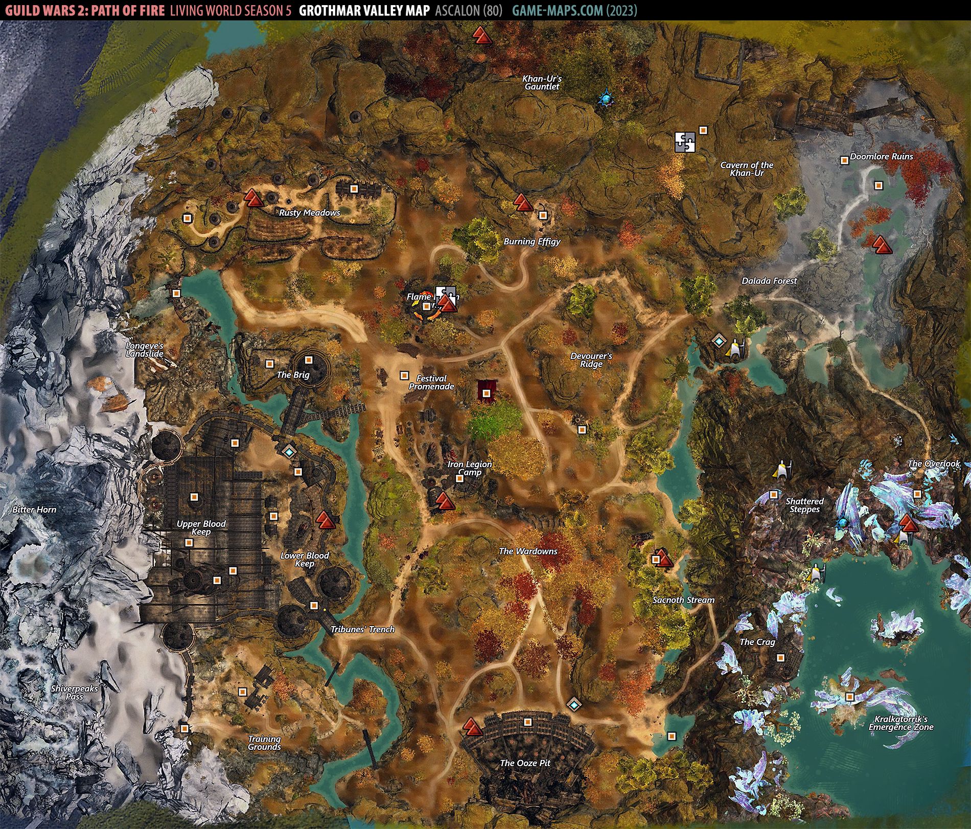 Grothmar Valley Map for Guild Wars 2 (2019)