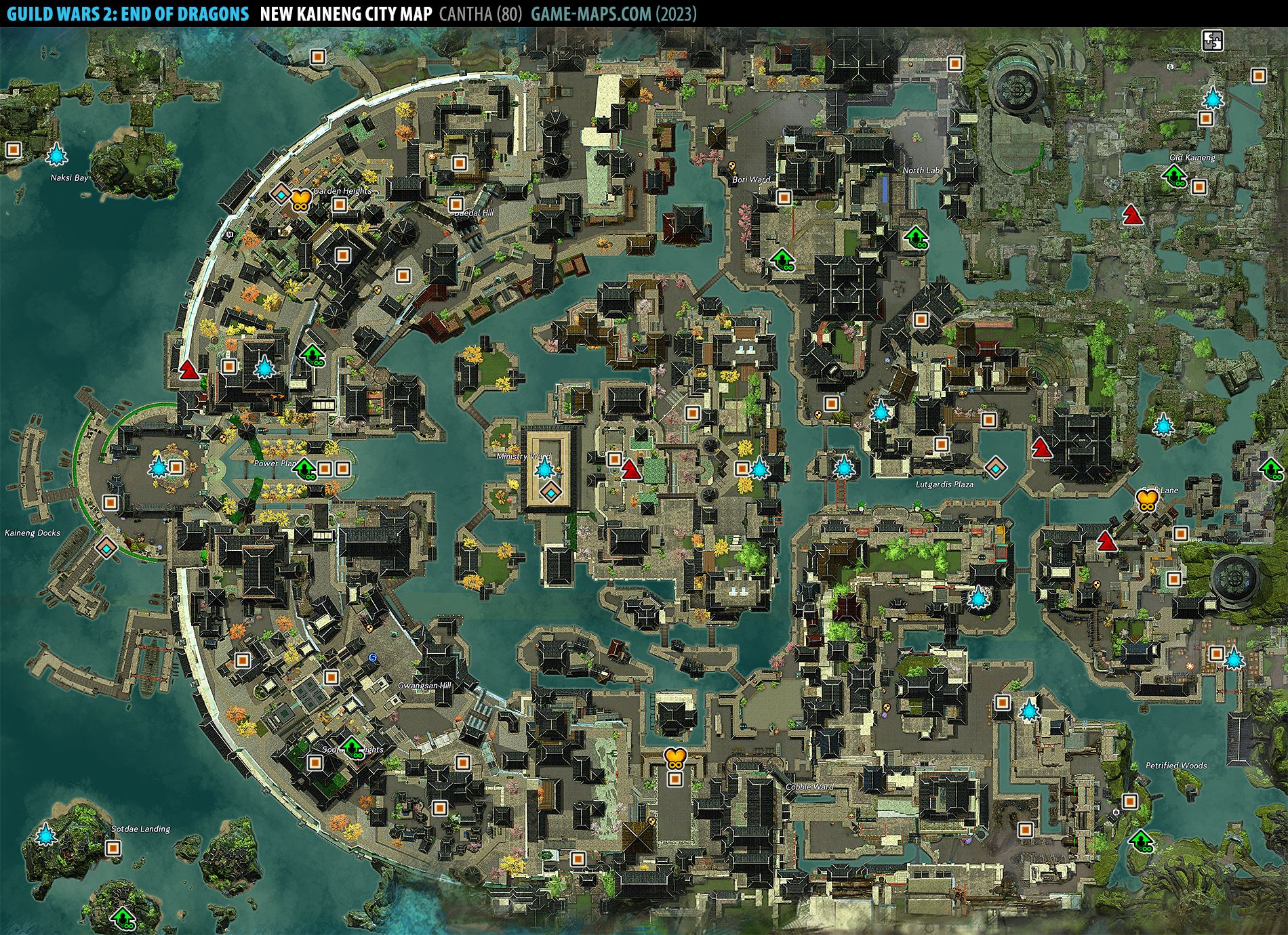New Kaineng City Map Guild Wars 2