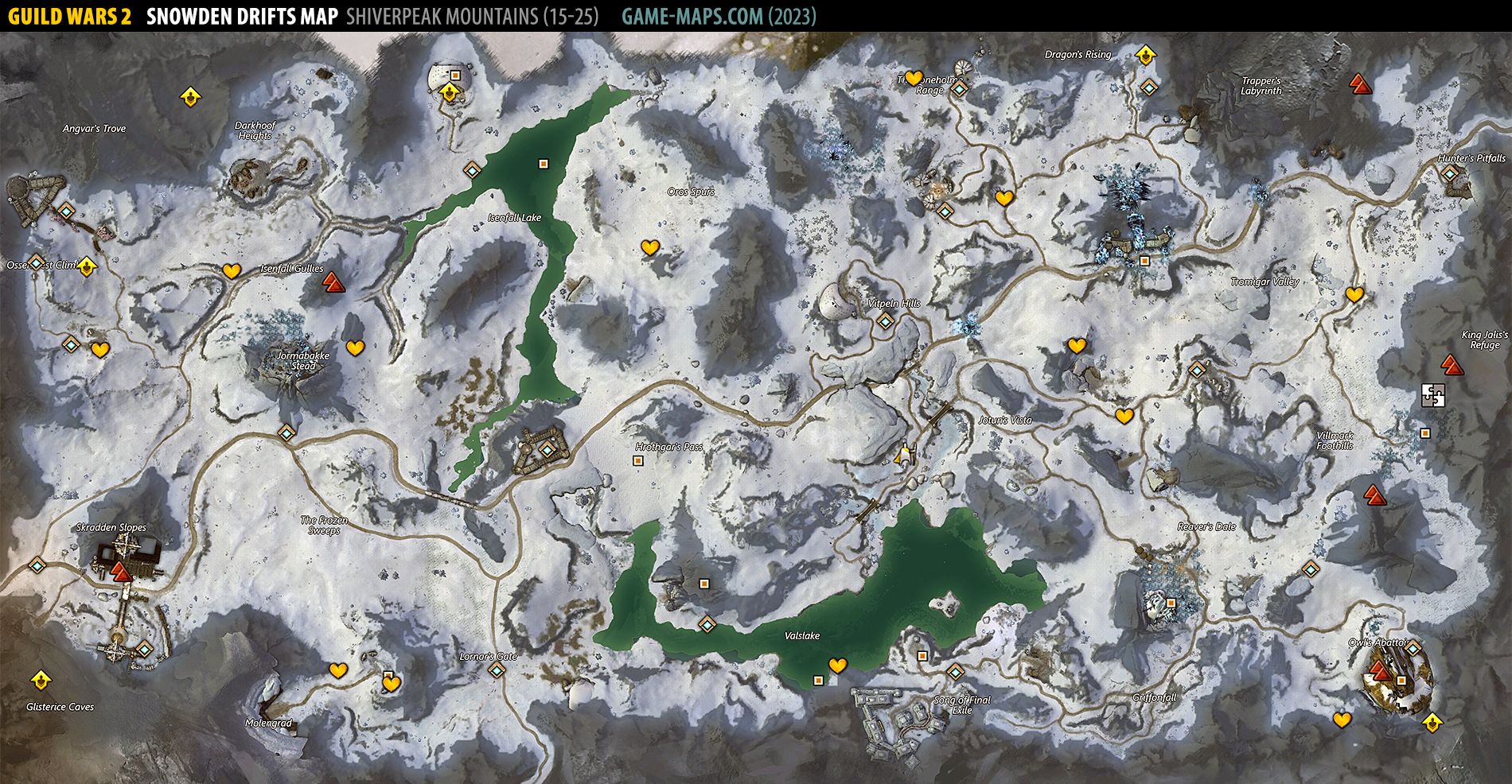 Snowden Drifts Map Guild Wars 2