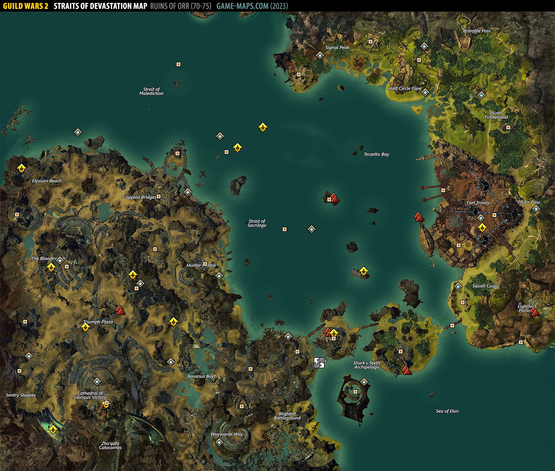 of queensdale interest points Map 2  Straits  Guild Devastation of Wars