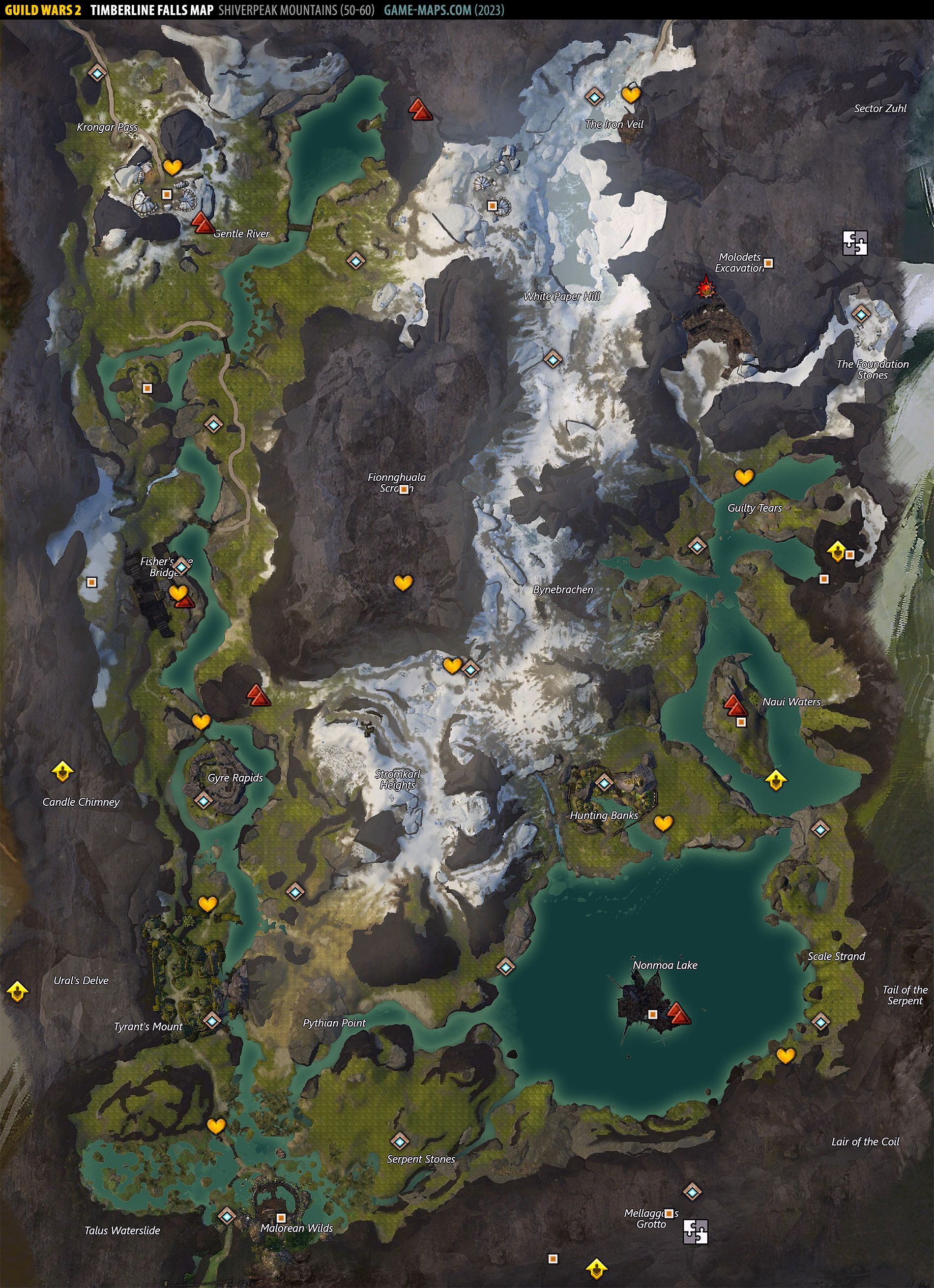 34 Gw2 Wayfarer Foothills Map - Maps Database Source