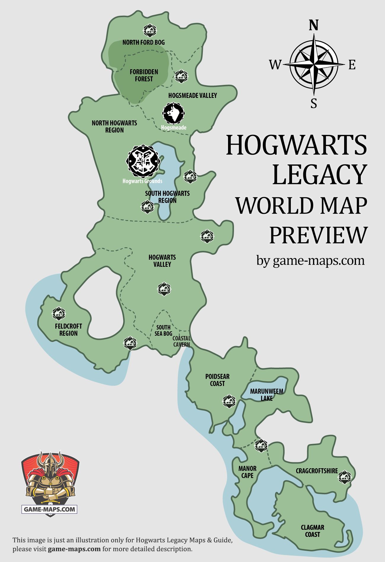 Hogwarts Legacy World Map